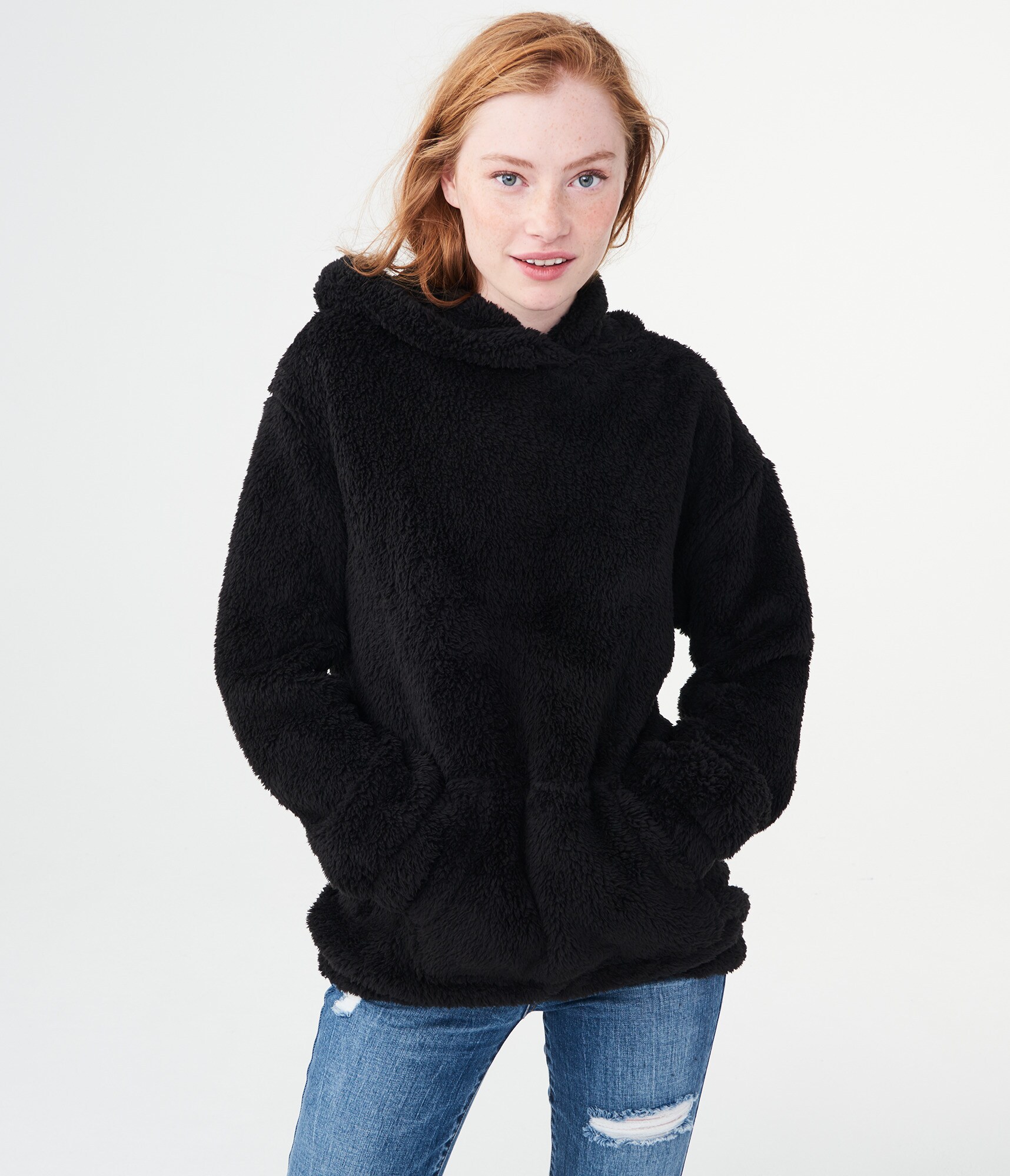 aeropostale womens fuzzy fleece pullover hoodie | eBay