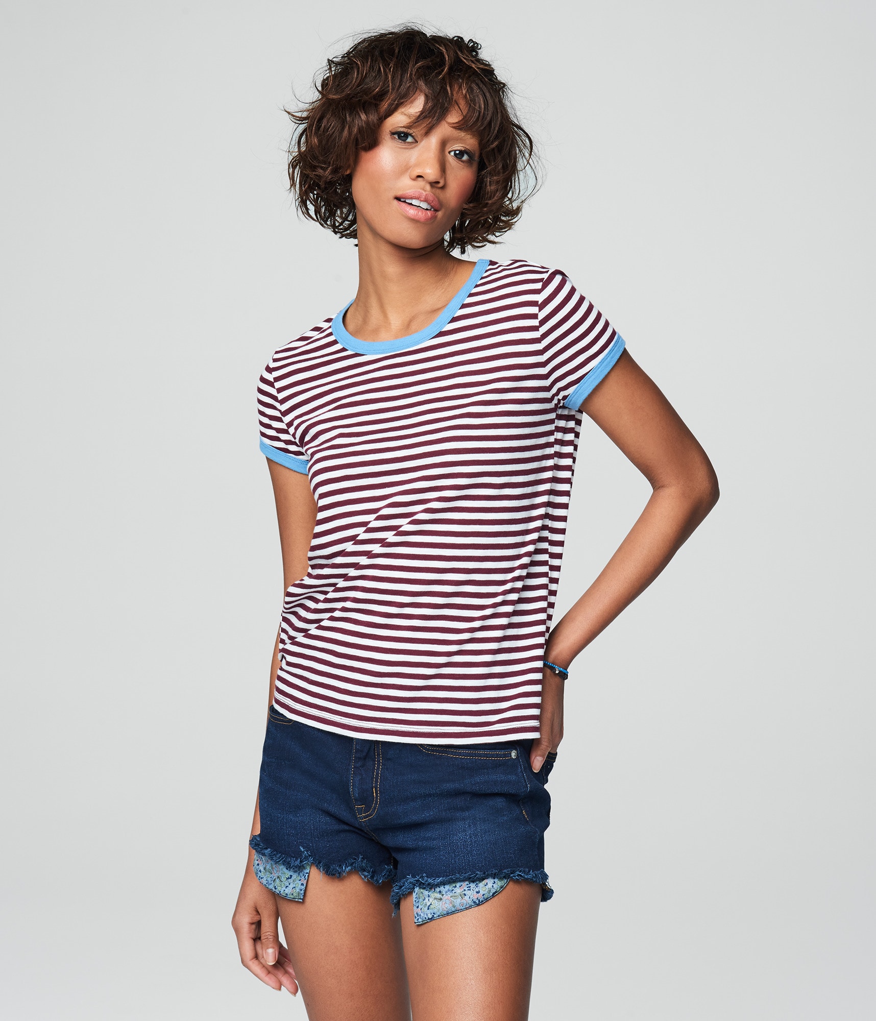Prince & Fox Striped Ringer Tee