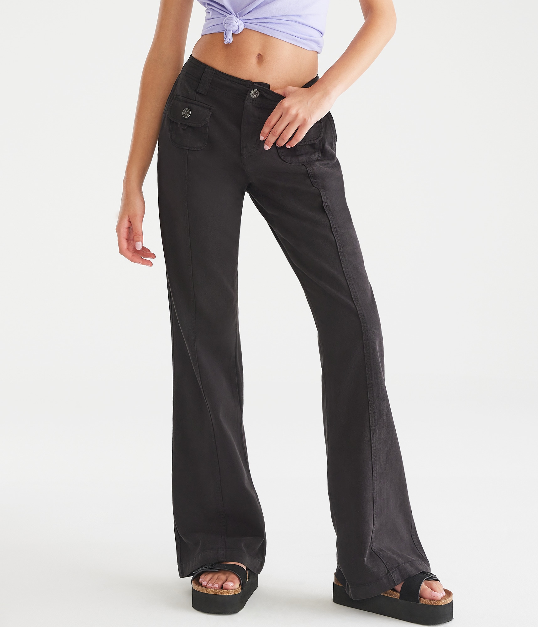 Low-Rise Flare Pants
