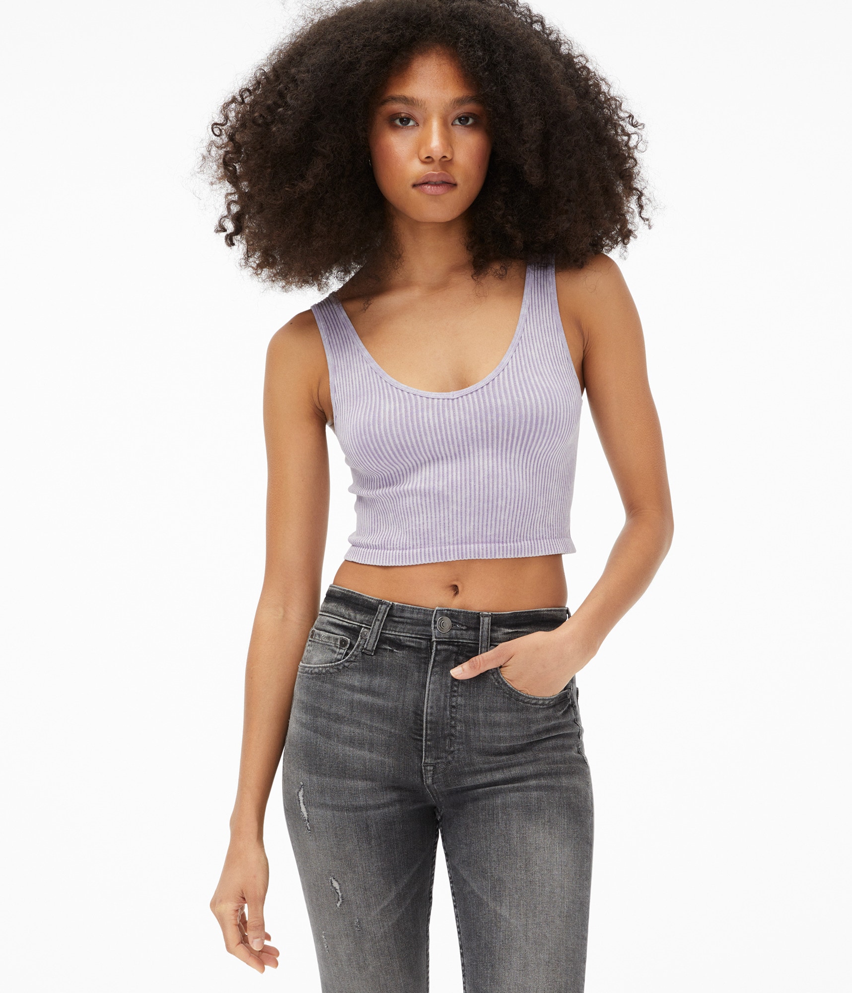 Seriously Soft Acid Wash Seamless 2-Way Cropped Tank