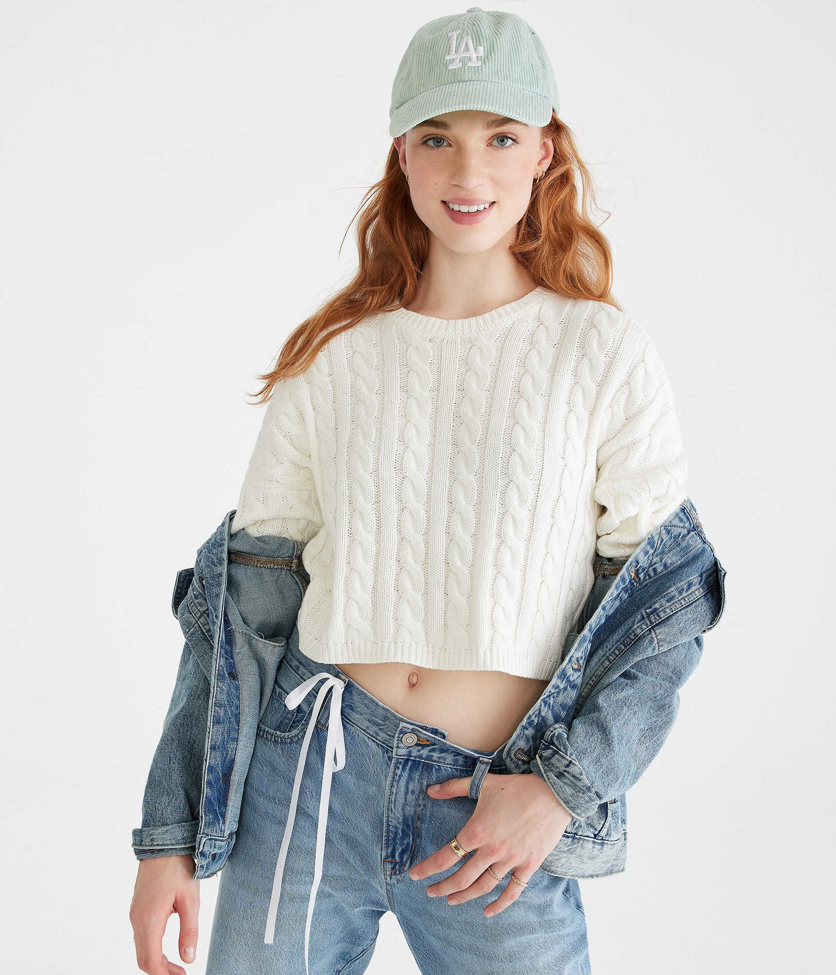 トップス Kitty cable knit tops ANDMARY】Kitty cable knit tops