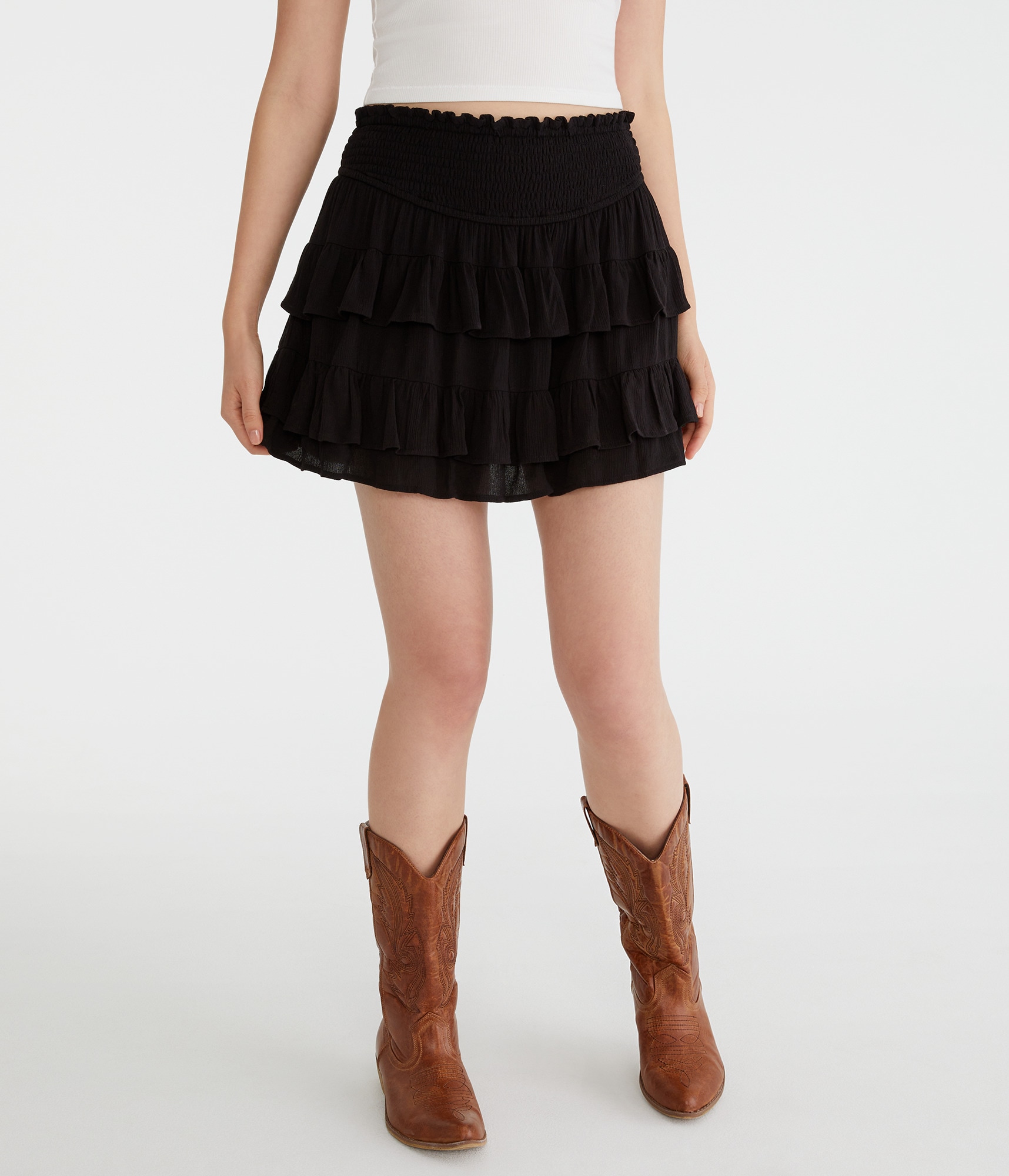 honeysoorploom◇Flippa Skirt◇3y High-Waisted Ruffled Flippy Skort