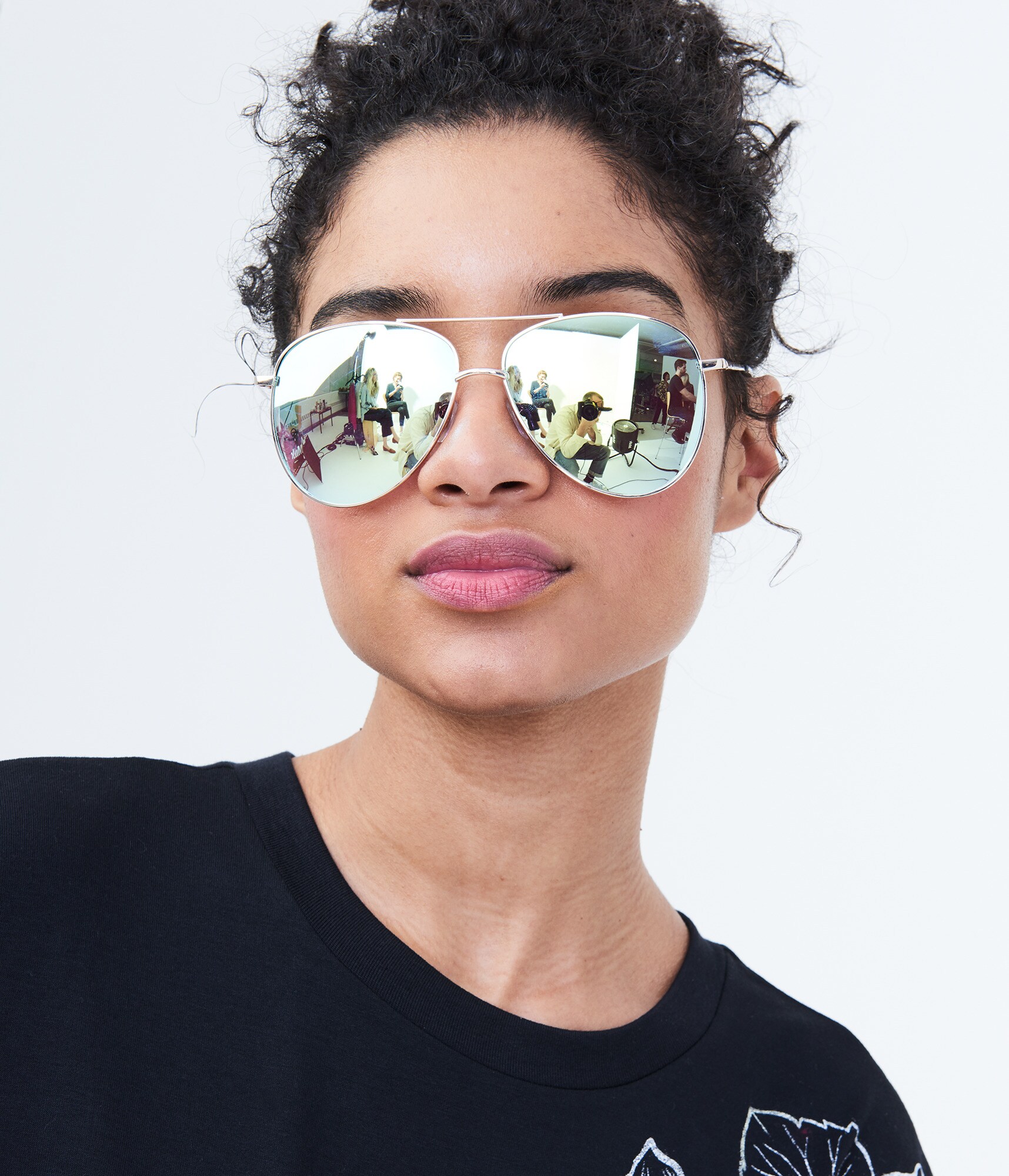 【THEAIRTOWN】pigment sun mini set ★3color Colored Lens Aviator Sunglasses