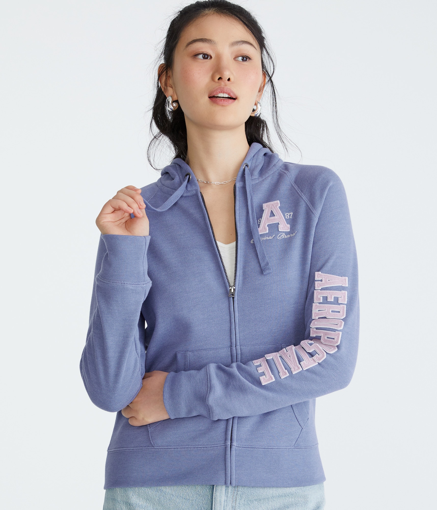 TYPESERVICE ♥ Ruffled Comfy Zip Hoodie /追跡付 Amazon.com: Hoodies for Women Side Slit Zip Up Pullover