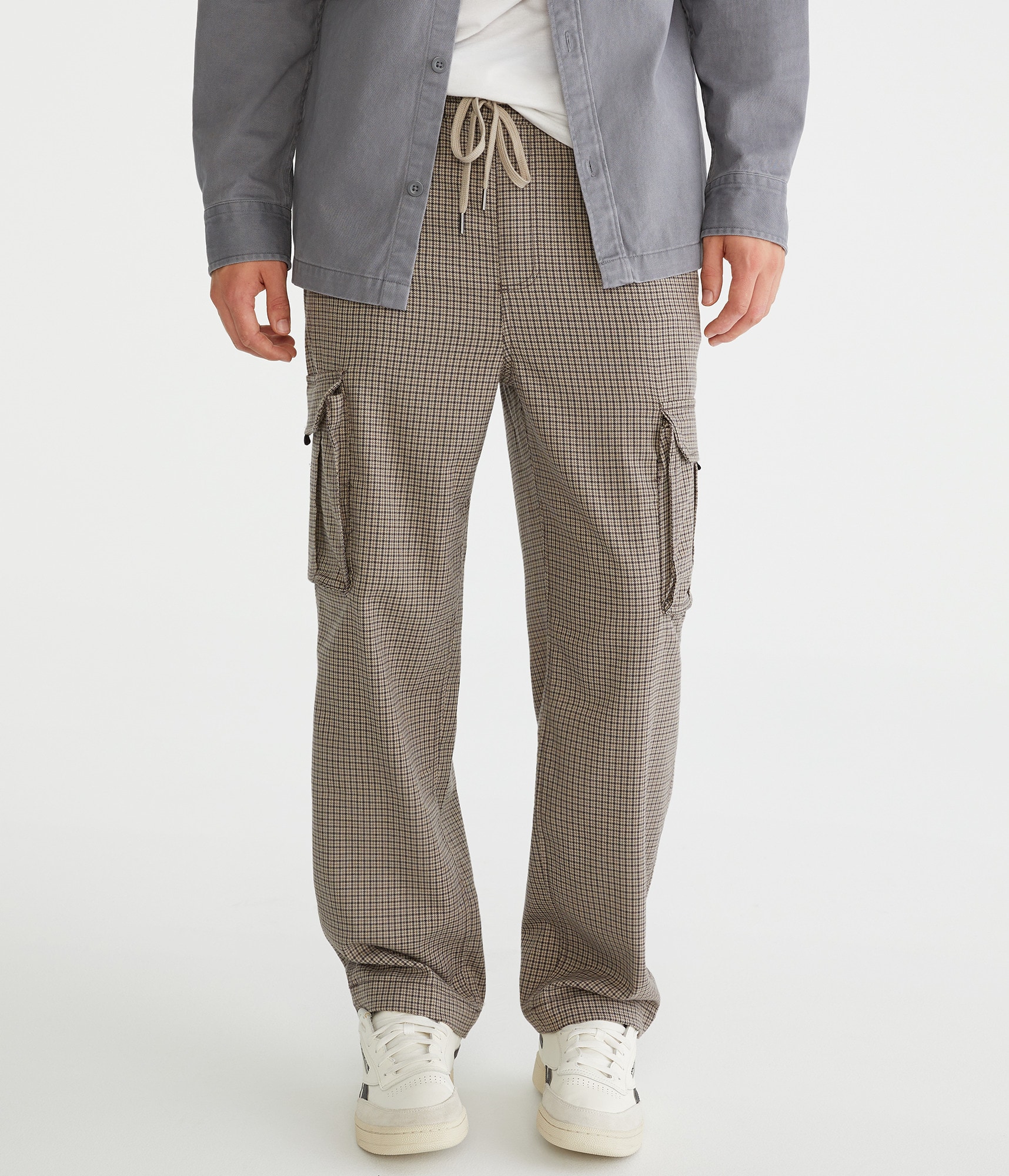 Plaid Baggy Cargo Pants