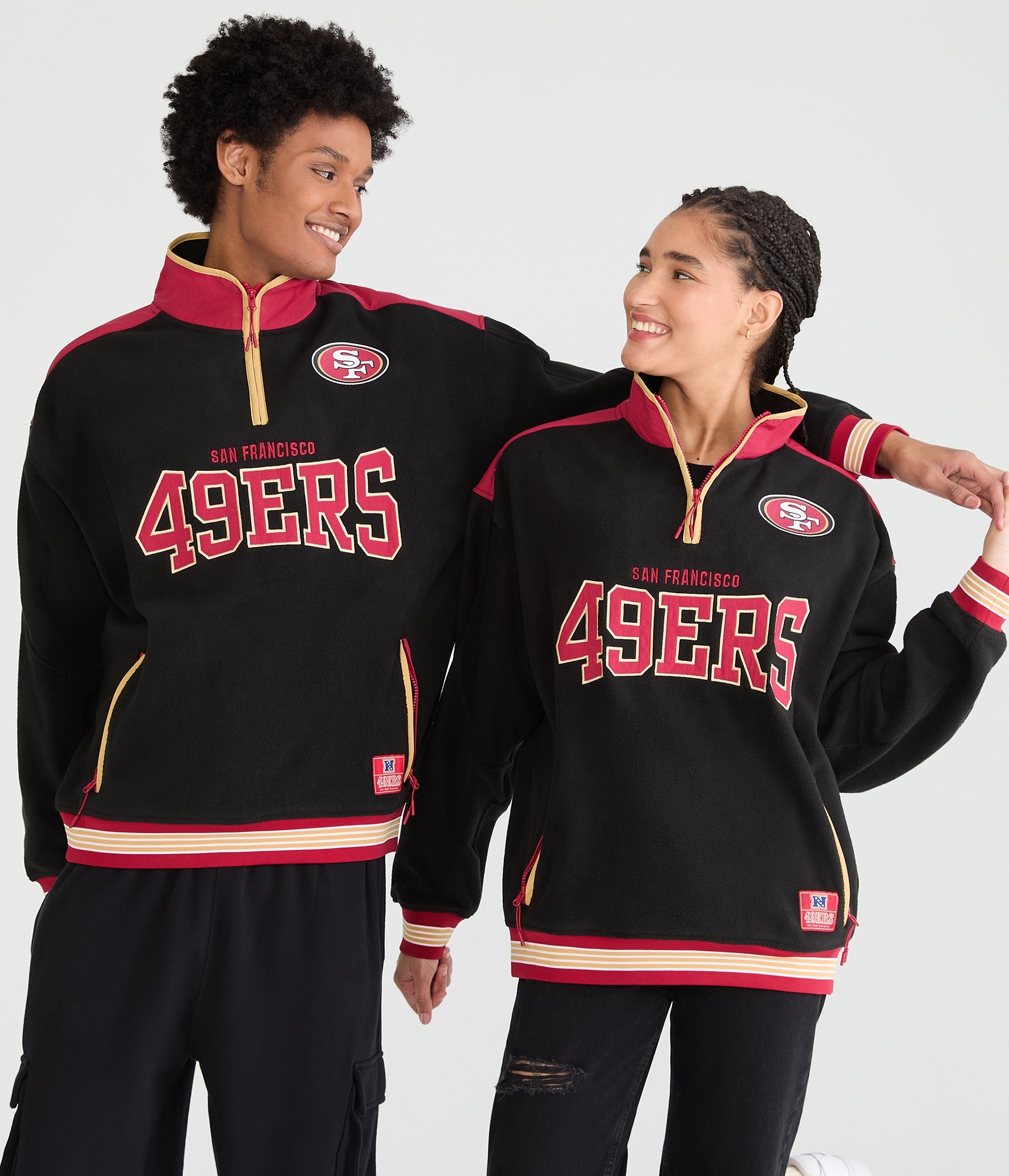 San Francisco 49ers Quarter-Zip Polyfleece Pullover