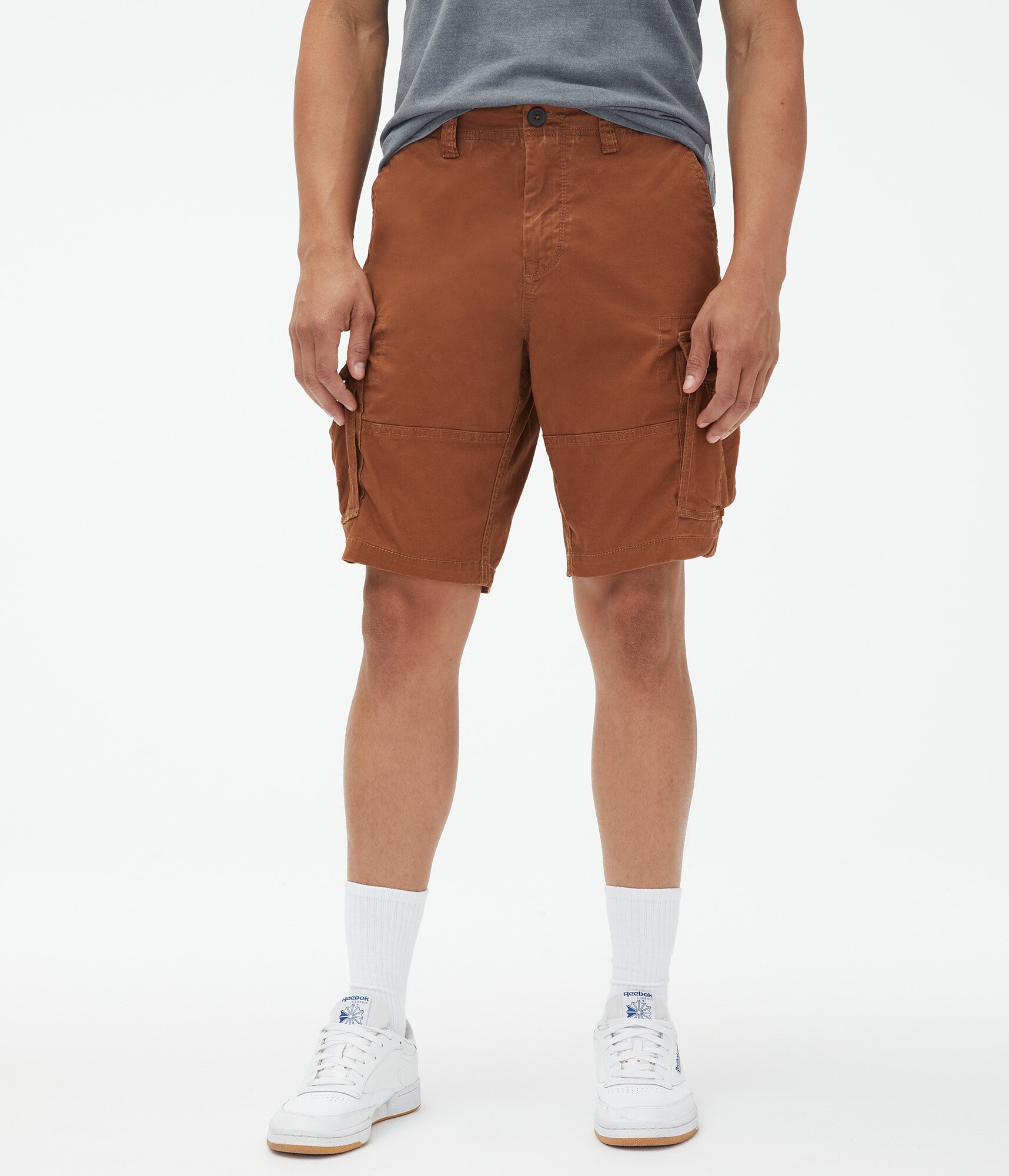 Short Cargo Homme Aeropostale Taille 30 - En Coton Beige, Coupe Régulière
