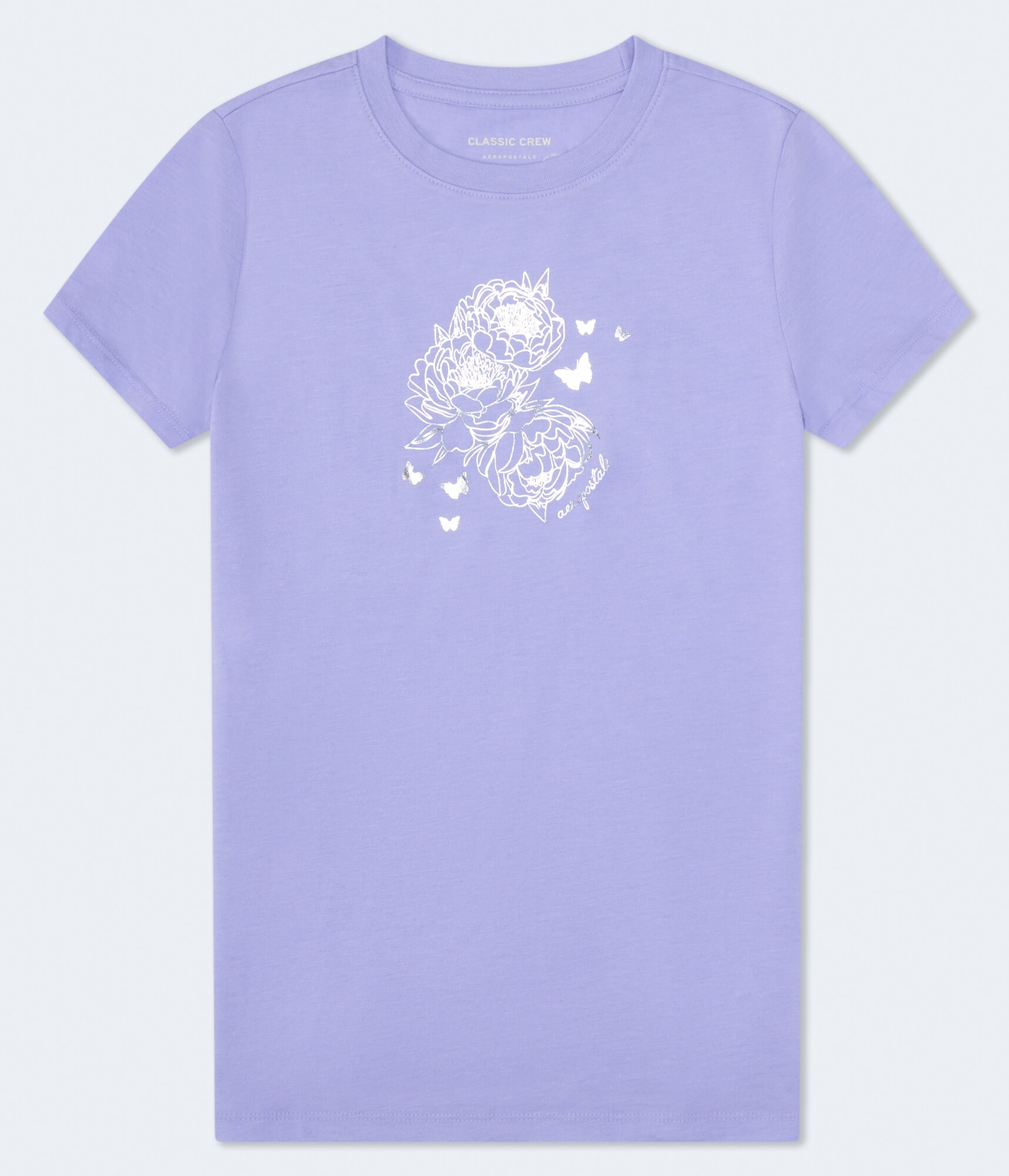 Floral Butterfly Foil Graphic Tee