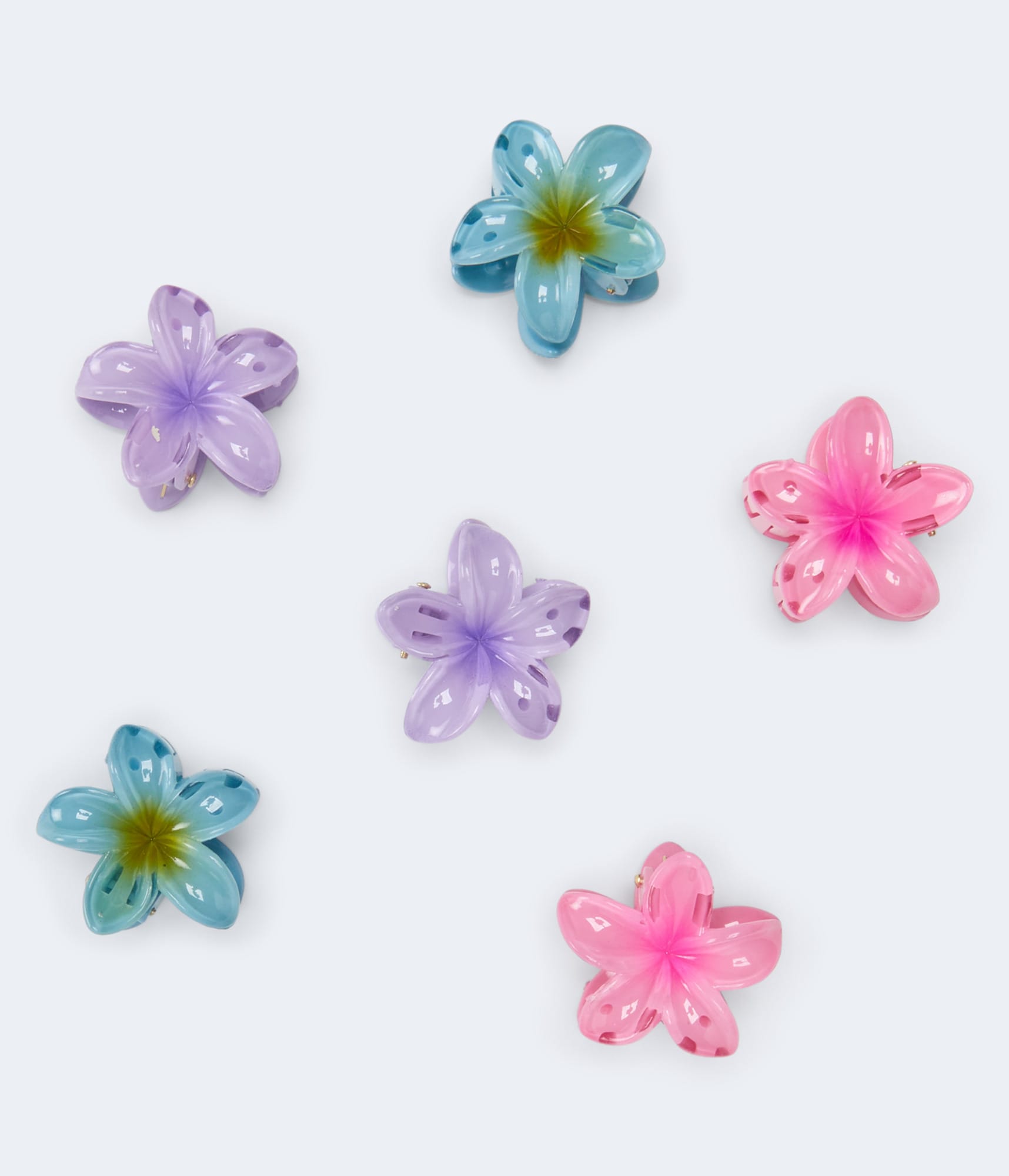 Mini Hibiscus Flower Claw Hair Clip 6-Pack