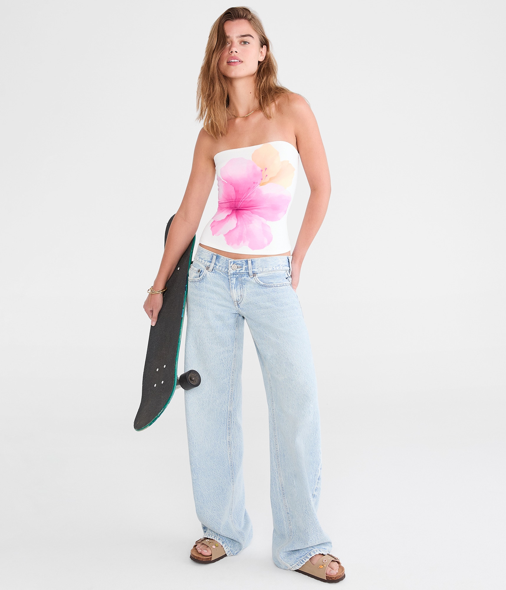 Hibiscus Flower Tube Top