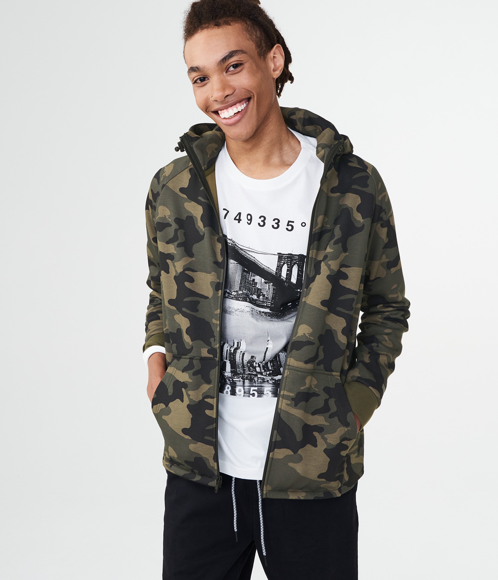 Camo Full-Zip Hoodie