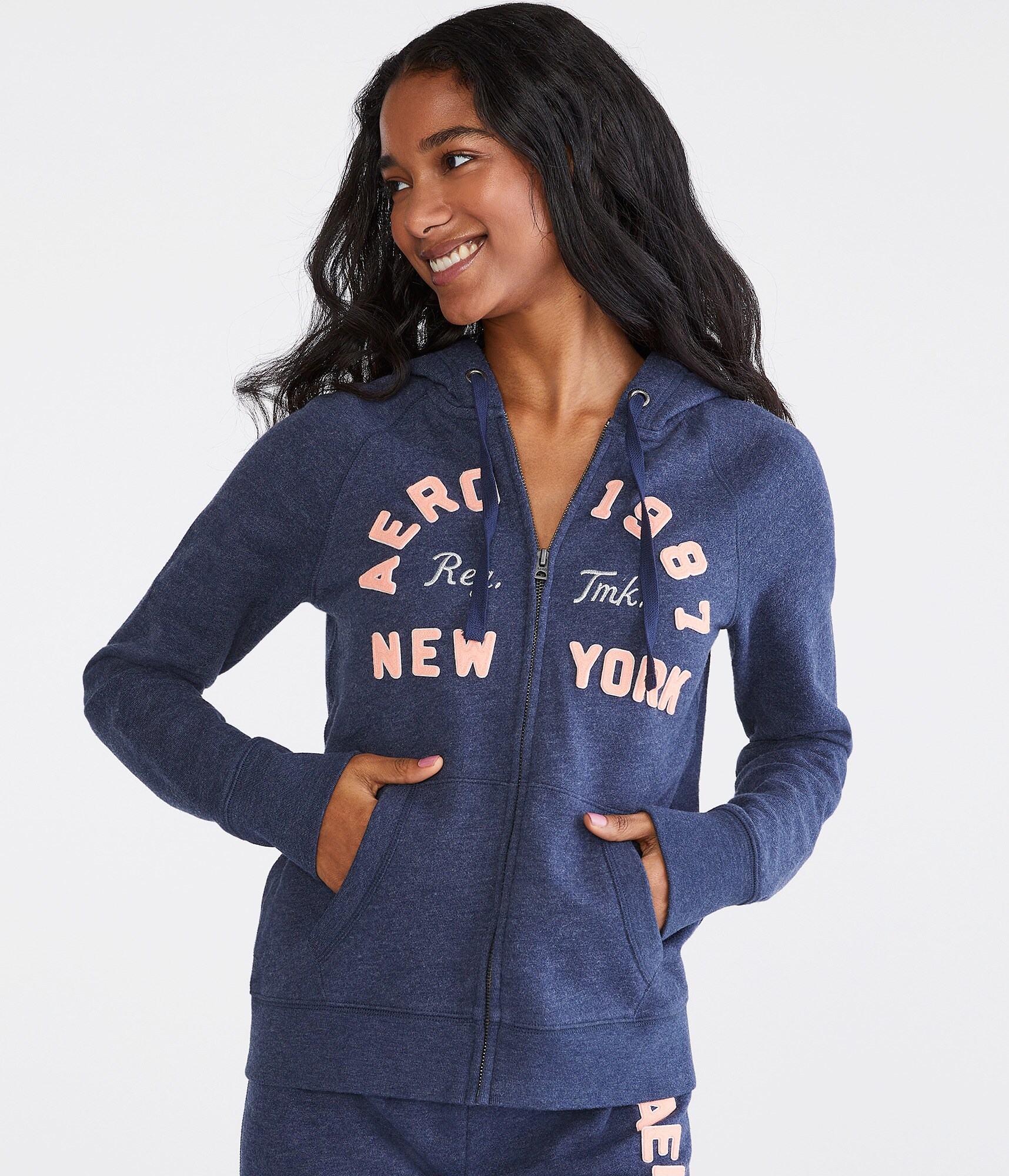 Aero 1987 New York Arch Full-Zip Hoodie