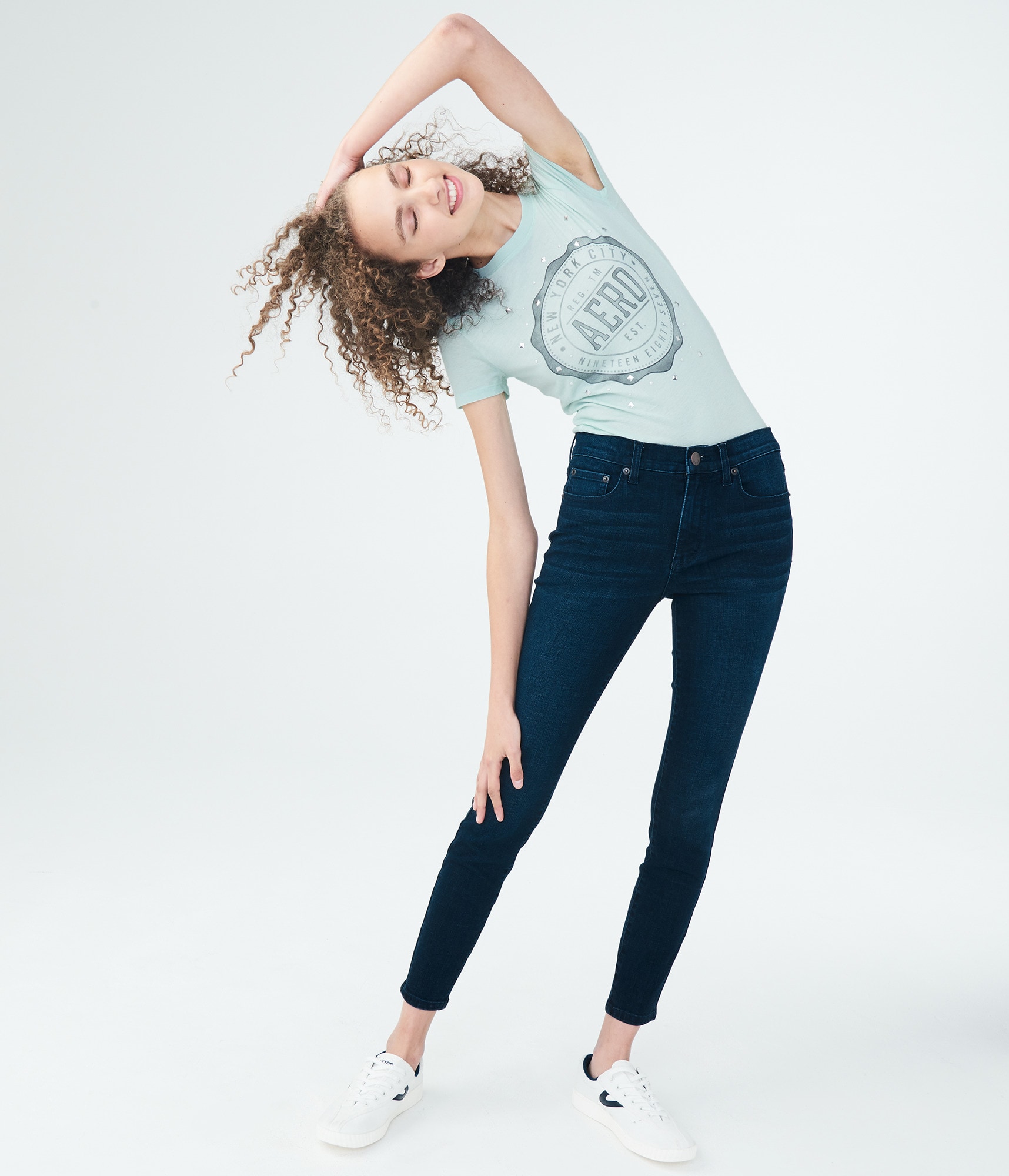 High-Waisted Dark Denim Jegging 