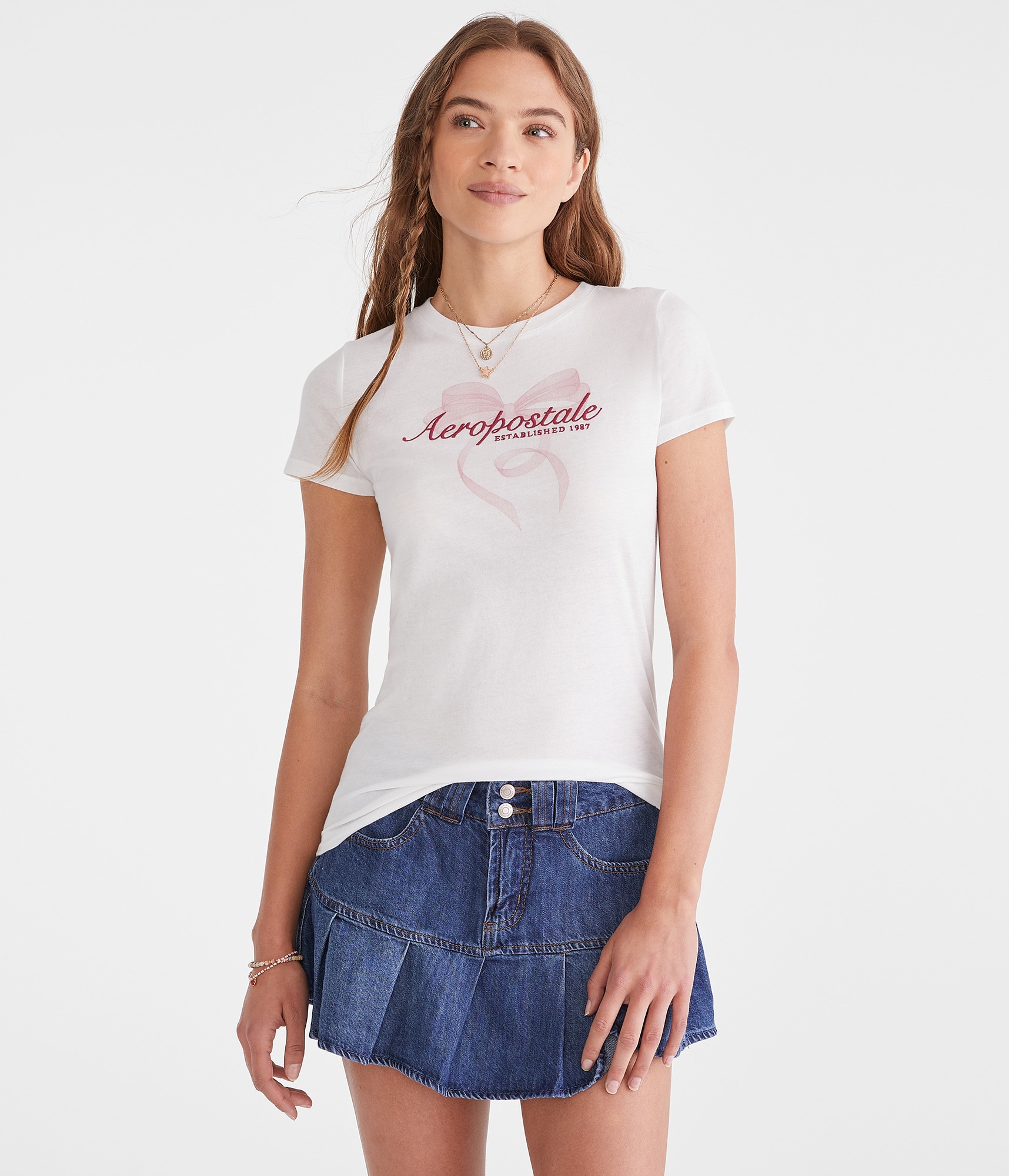Aeropostale Bow Graphic Tee