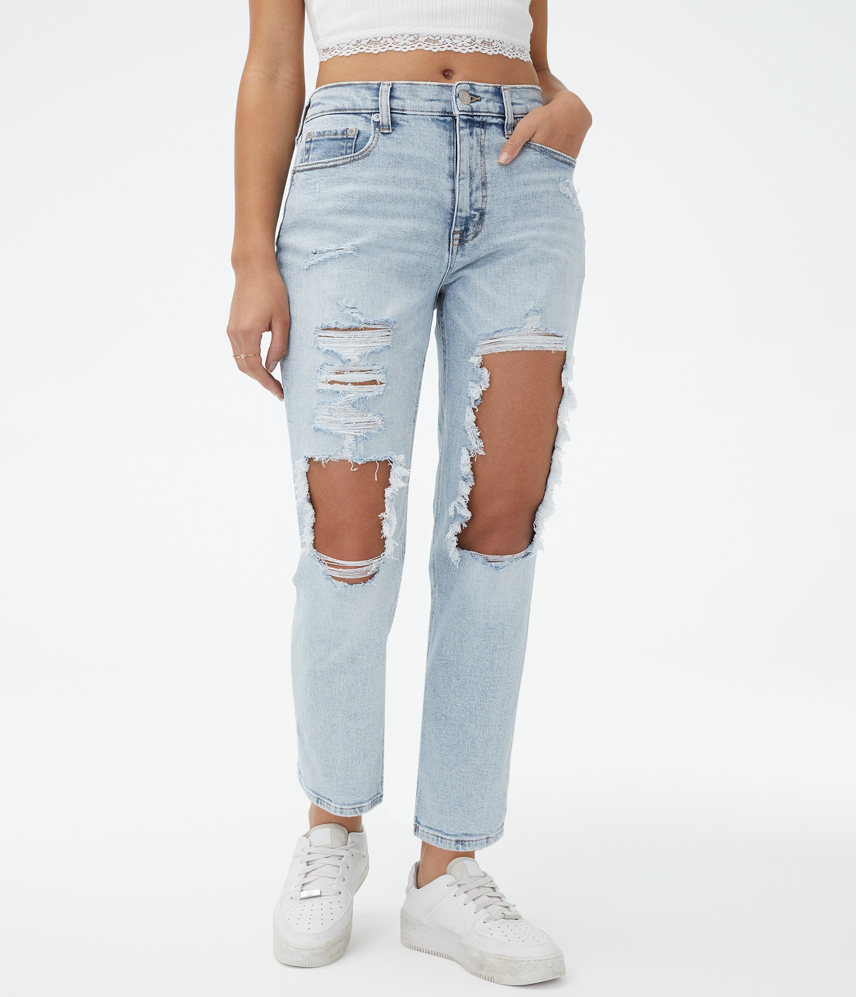 High-Rise Stretch Mom Jean