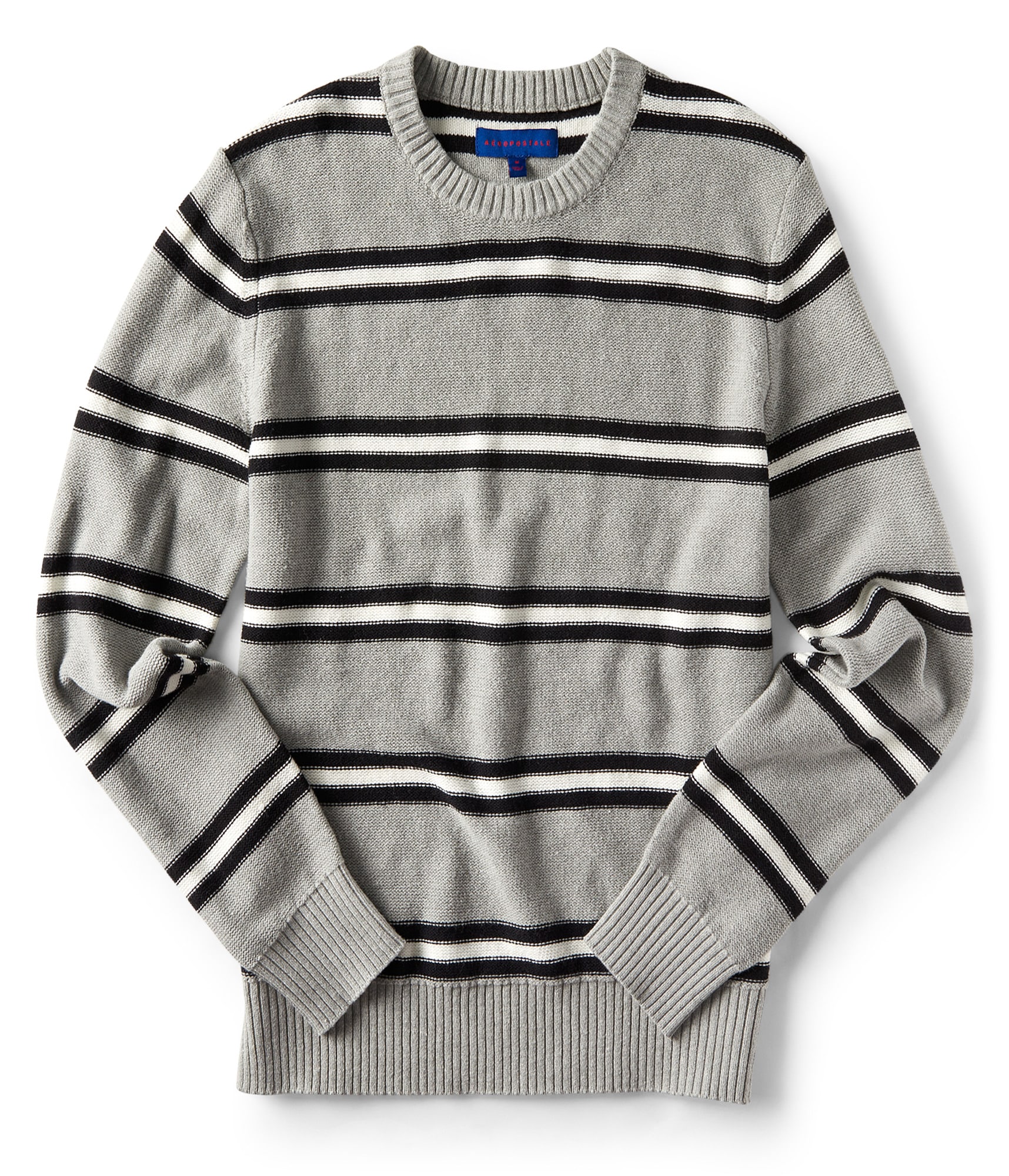 新品　WOMEN’S WR STRIPE CREW NECK KNIT S Fisherman Crewneck Sweater In Striped Cotton-cashmere For Women