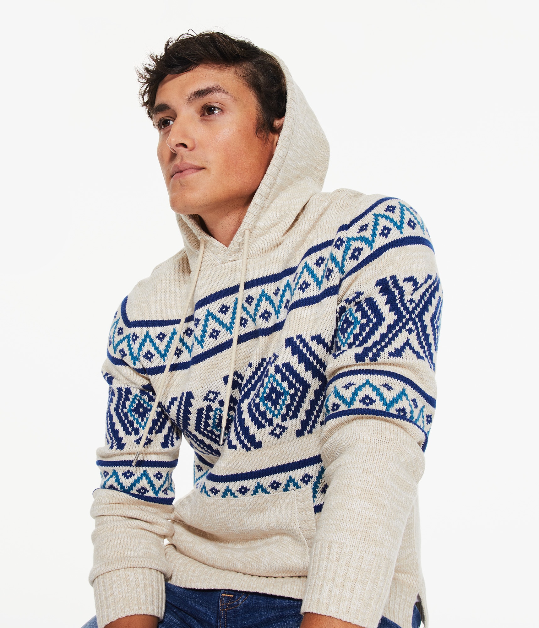 Fair Isle Hooded Sweater