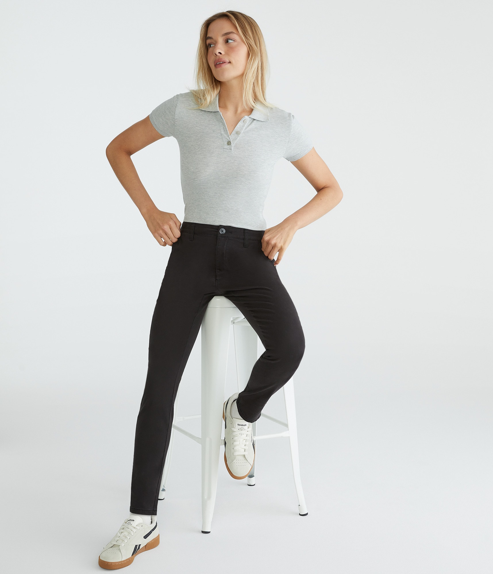 パンツ Herlipto Super High Waisted Twill Pants High Waist Tuck Trousers