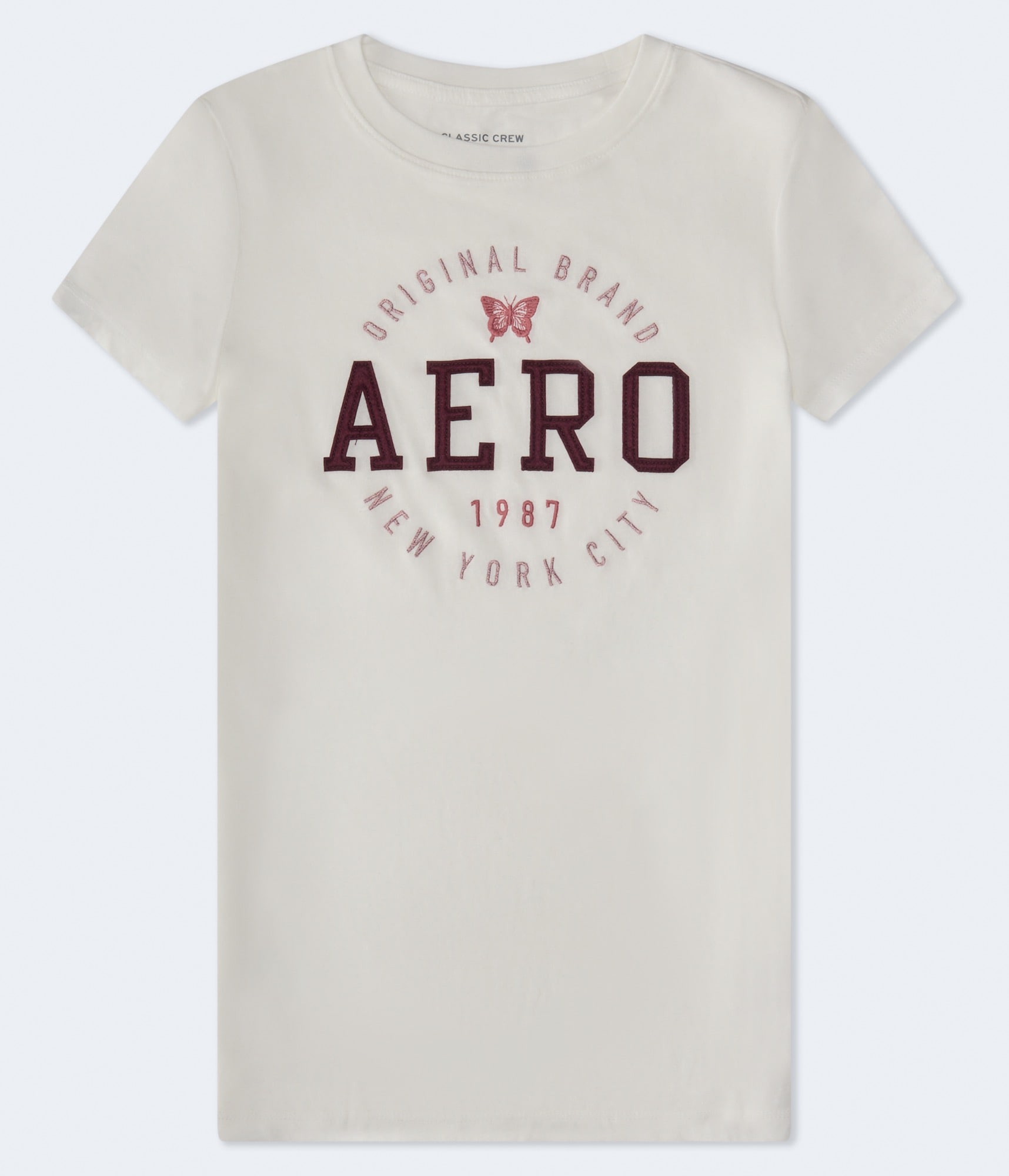 Aero Circle Butterfly Applique Graphic Tee