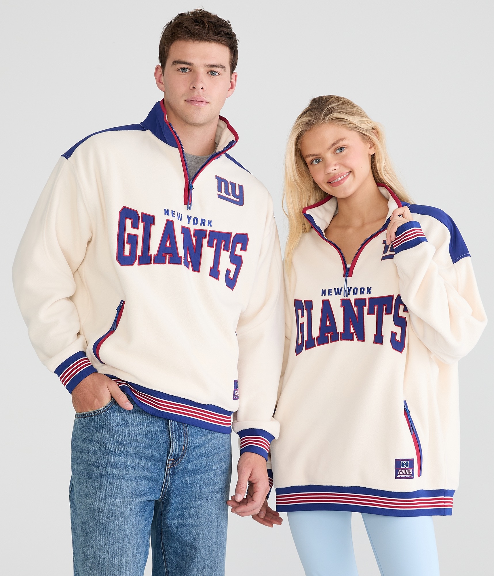 New York Giants Quarter-Zip Polyfleece Pullover