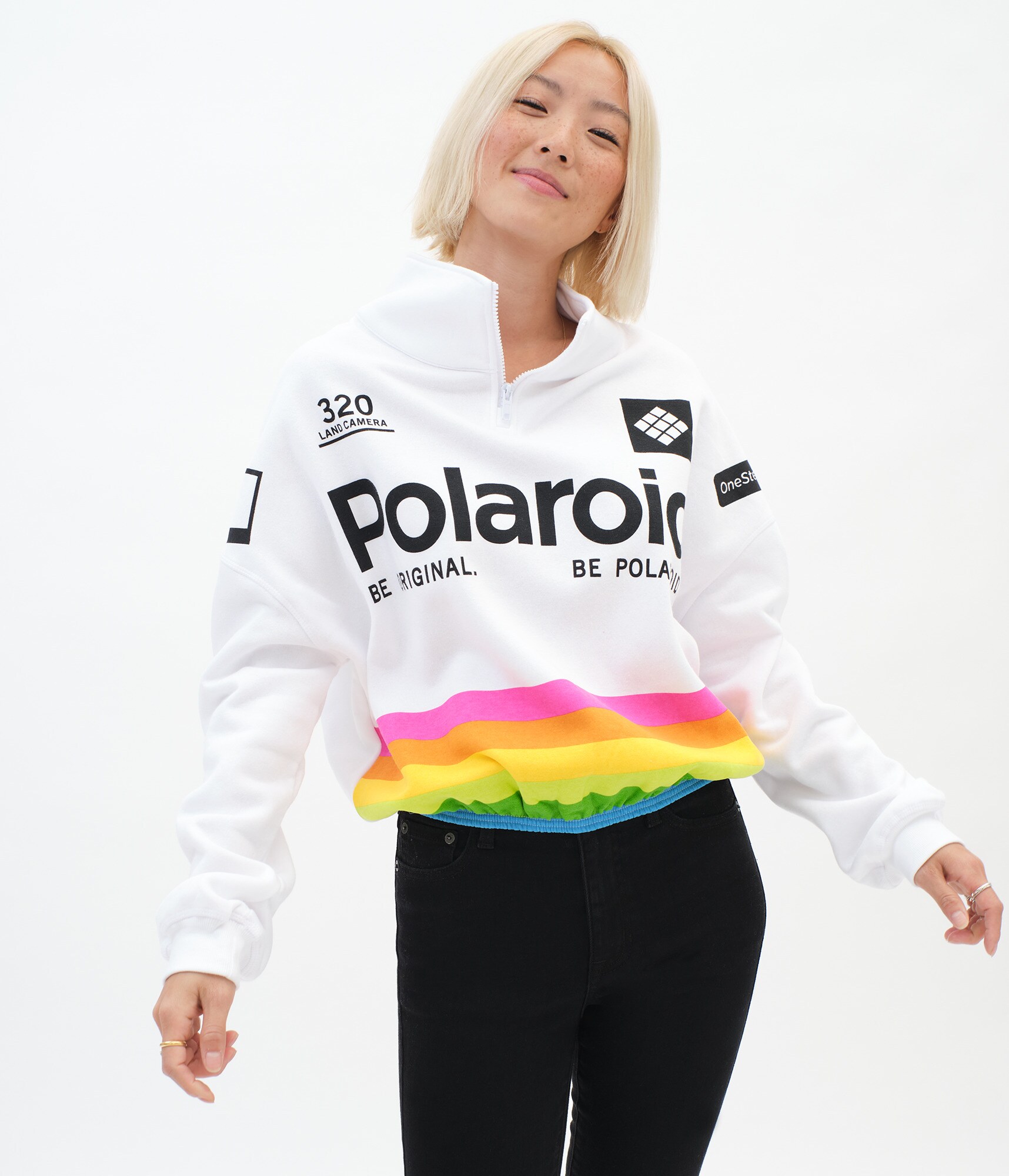 polaroid quarter zip fleece pullover