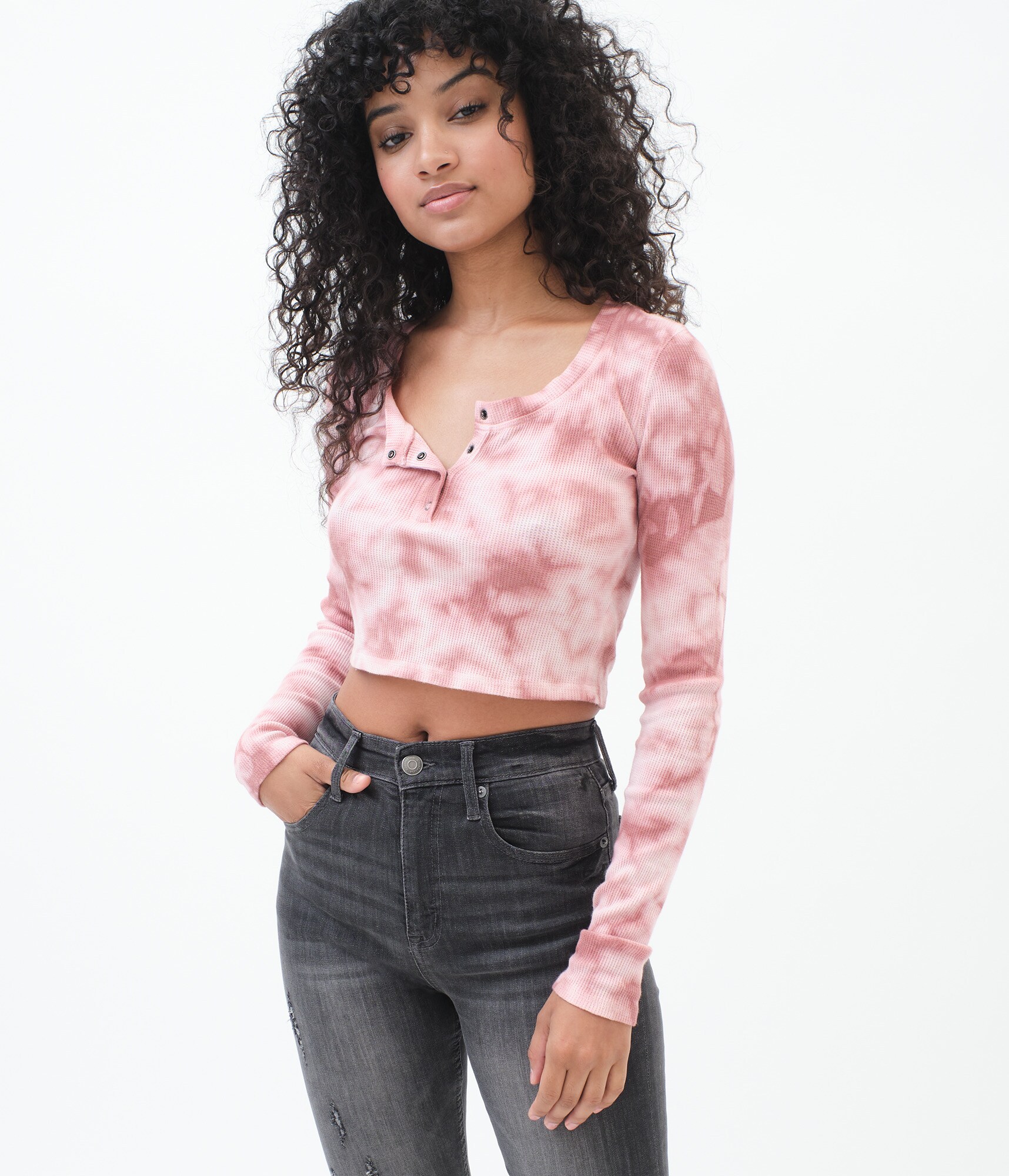 cropped thermal long sleeve