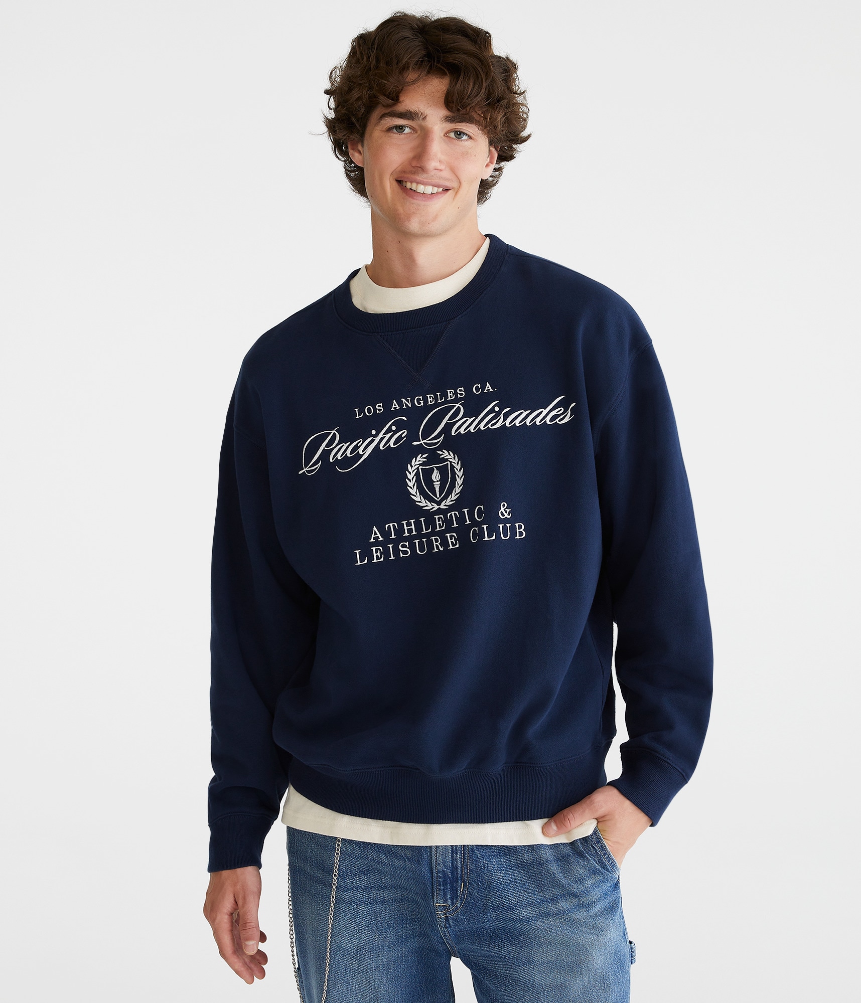 トップス USED PHIPH CREW SWEAT Summit 11 Oz. Soft-knit Fleece Sweatshirt For Men | J.Crew