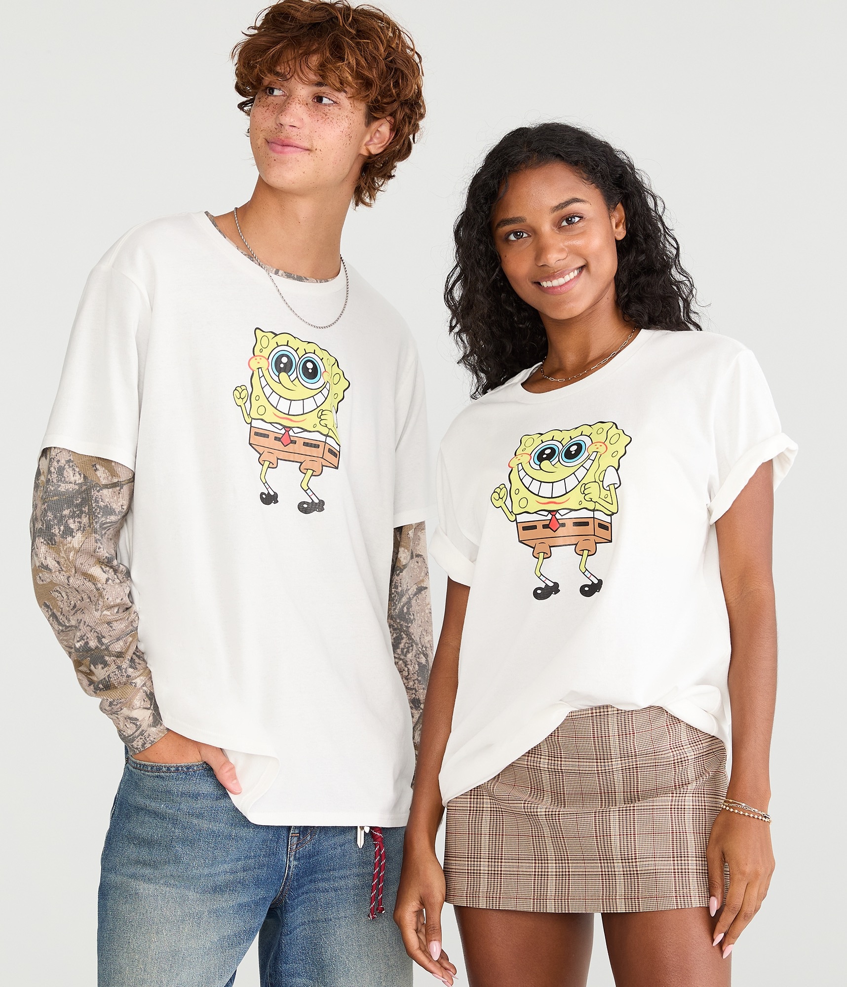 SpongeBob x Aero Smiling SpongeBob Graphic Tee