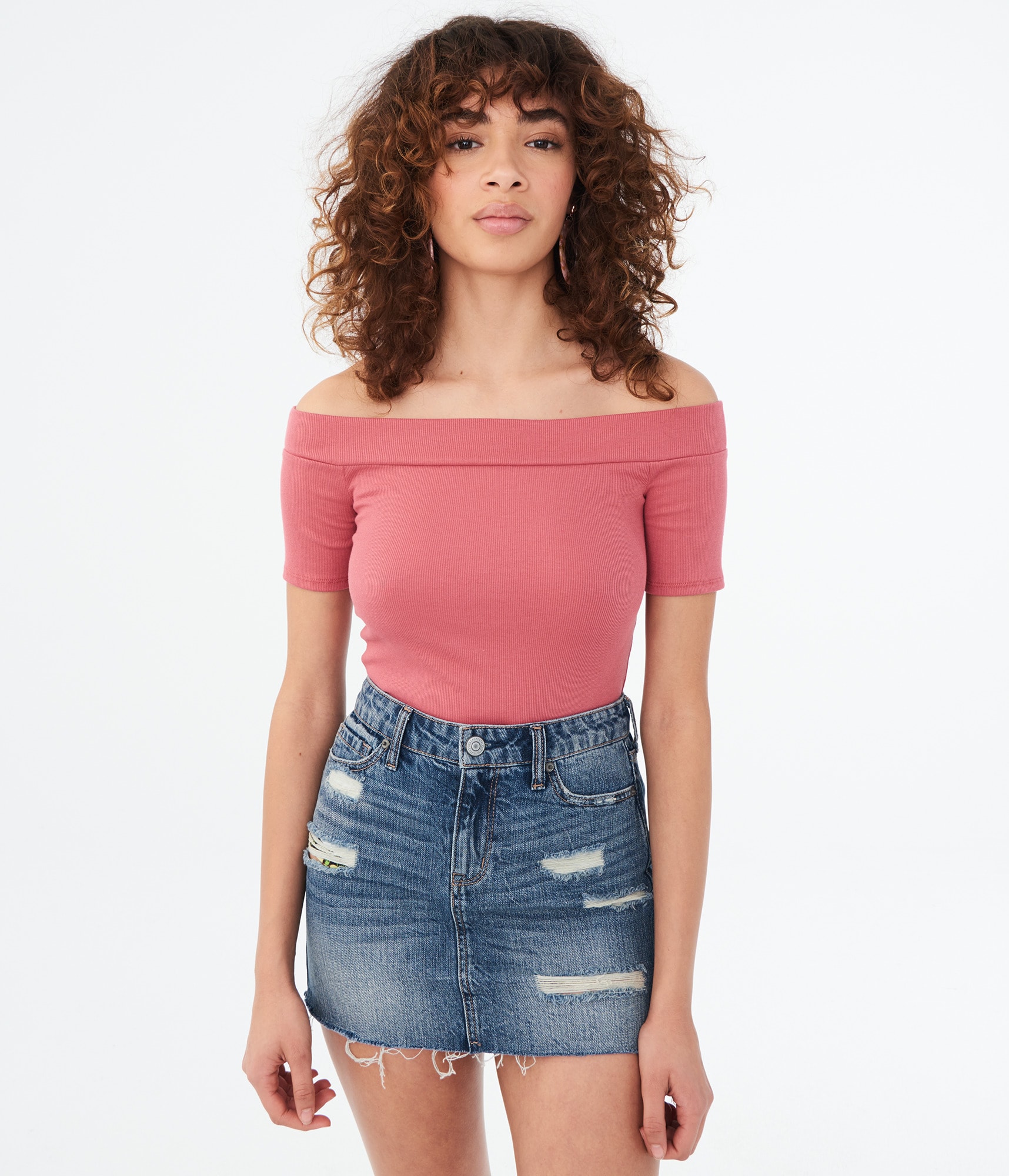 Bodycon Off-The-Shoulder Top