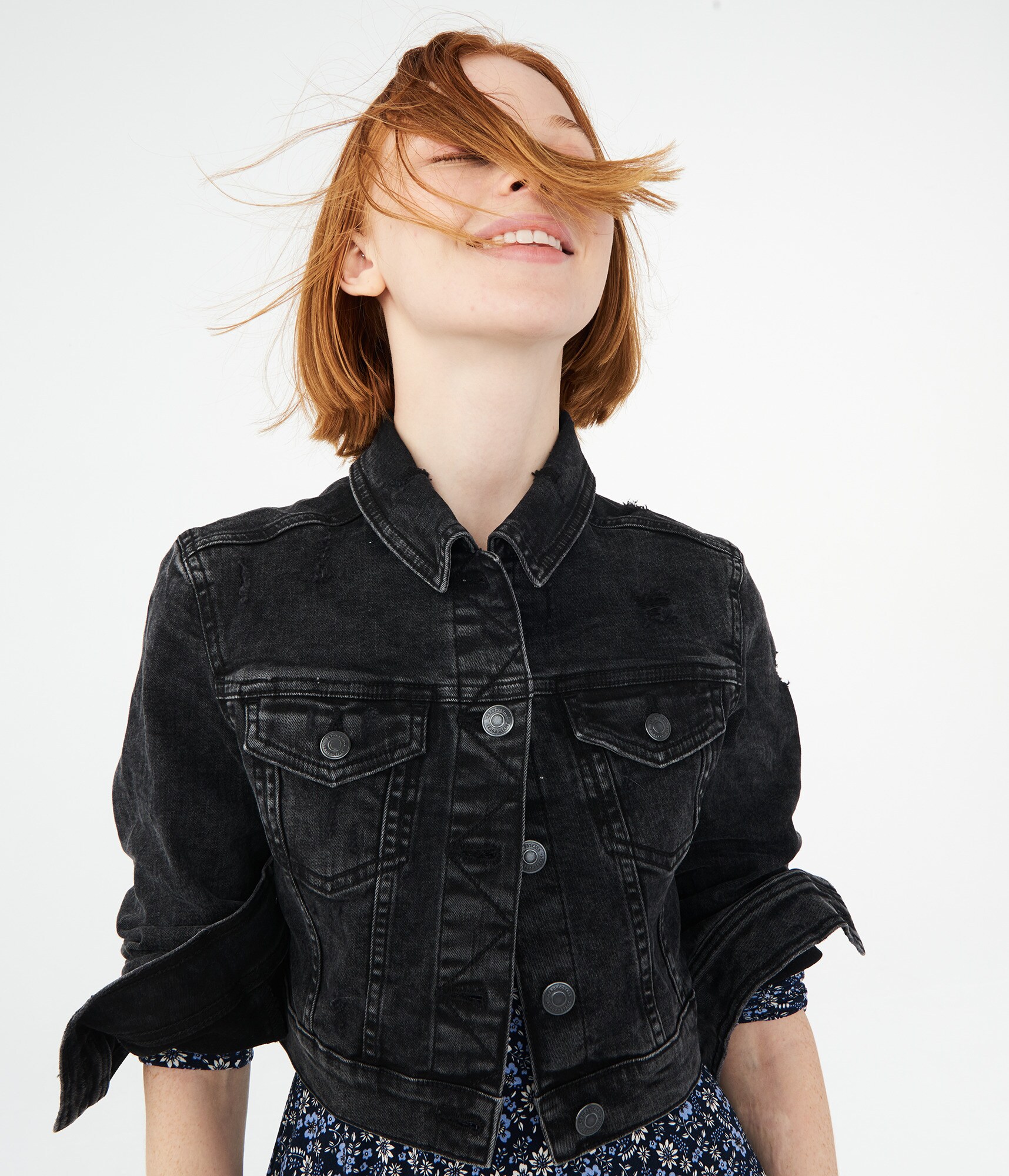 aeropostale white denim jacket