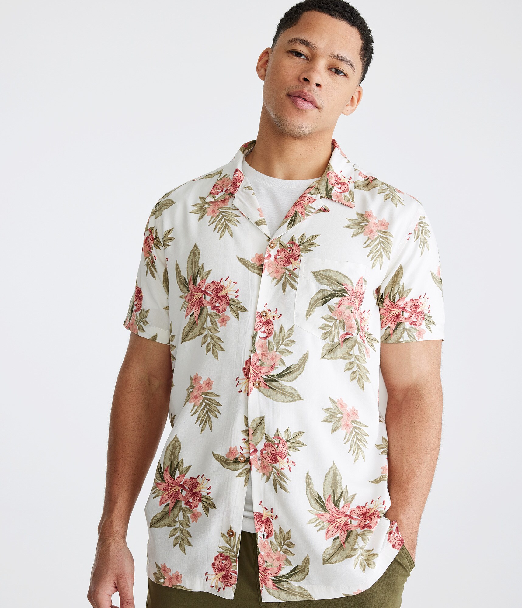 トップス RRL TROPICAL PRINT CAMP SHIRTS Tropical-Print Camp Shirt