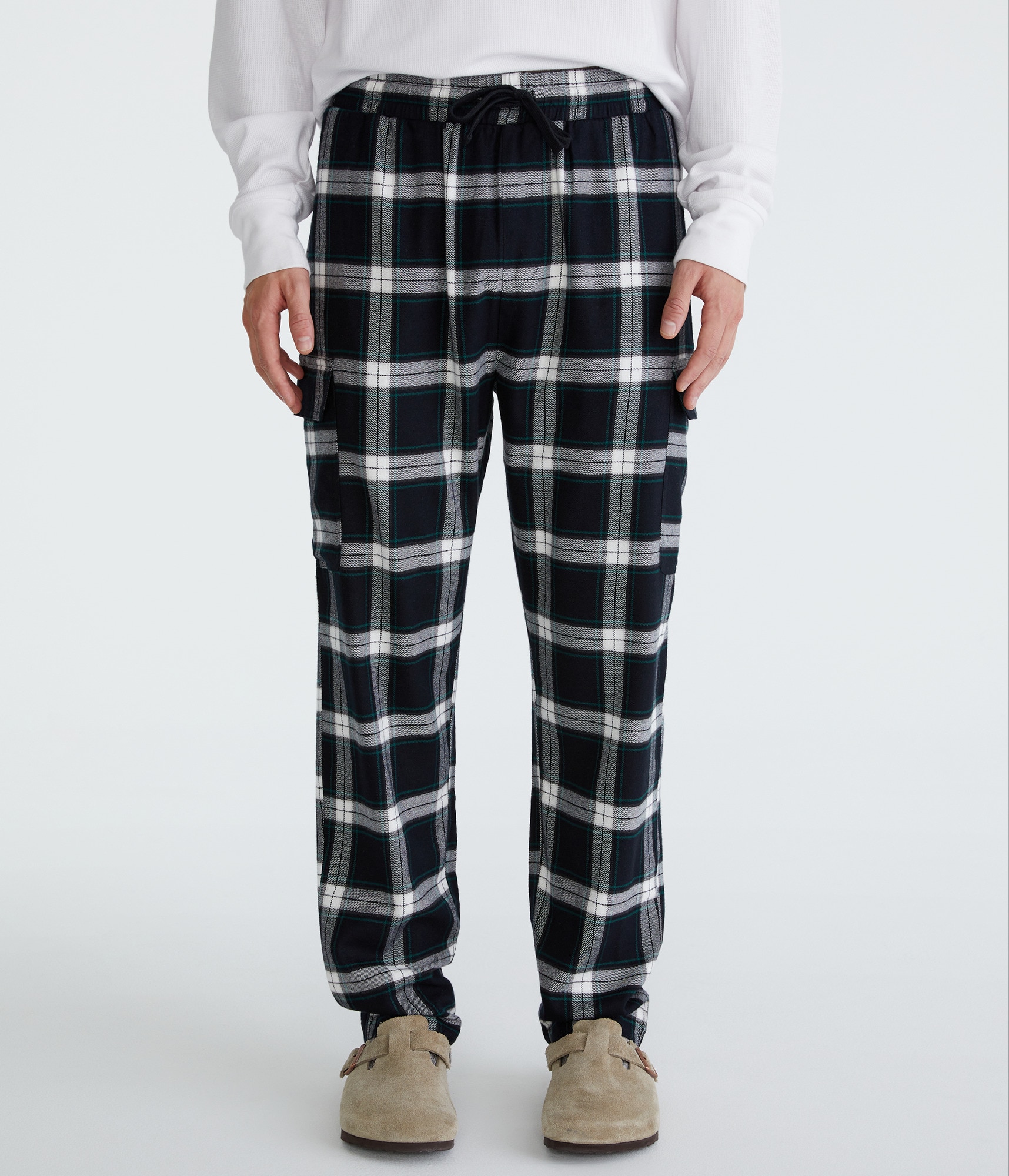 Plaid Flannel Cargo Sleep Pants