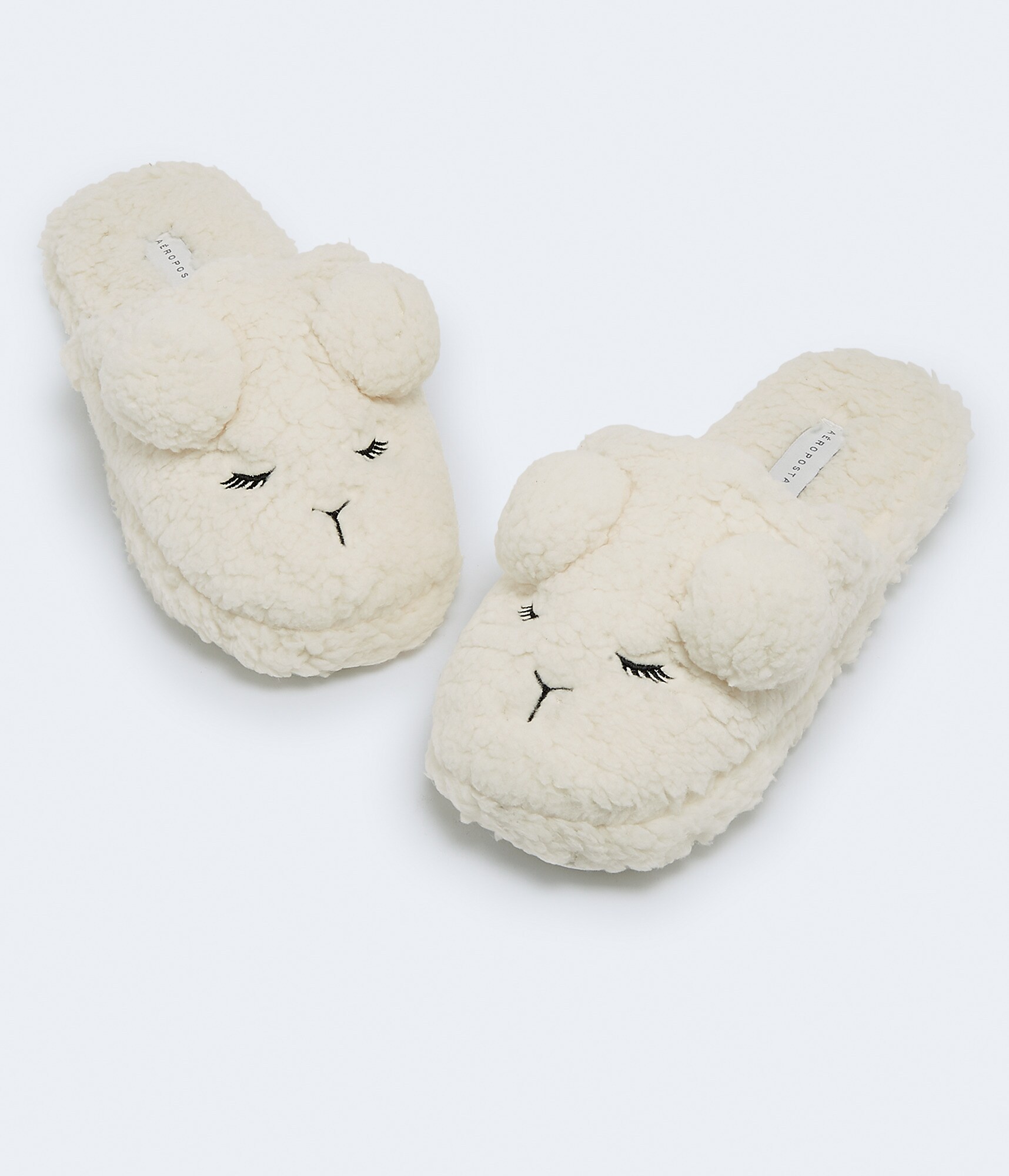 fuzzy flip flop slippers aeropostale