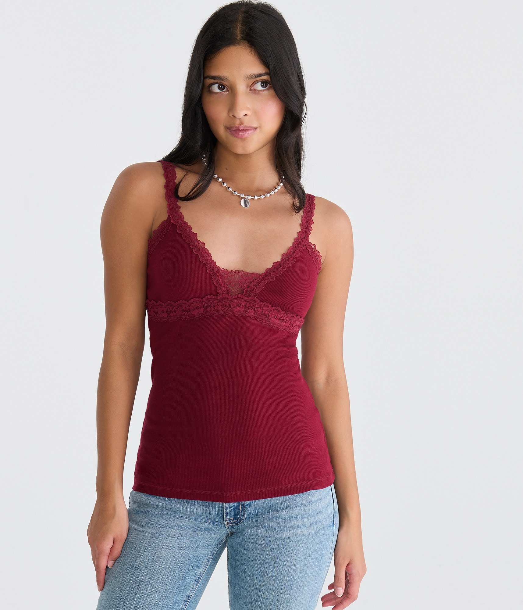 Seriously Soft Y2K Lace V-Neck Cami