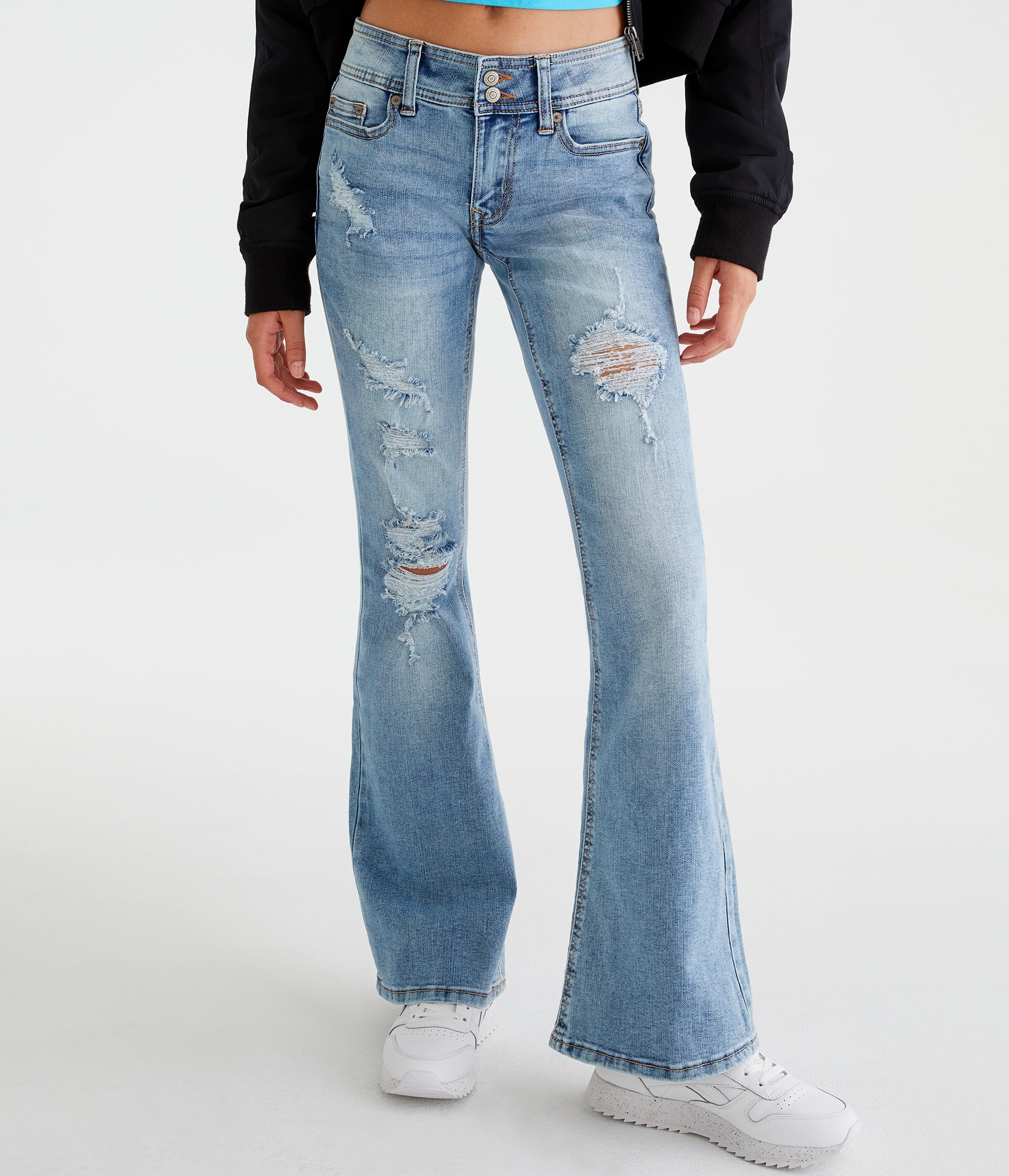 Super Low-Rise Flare Metasoft Jean