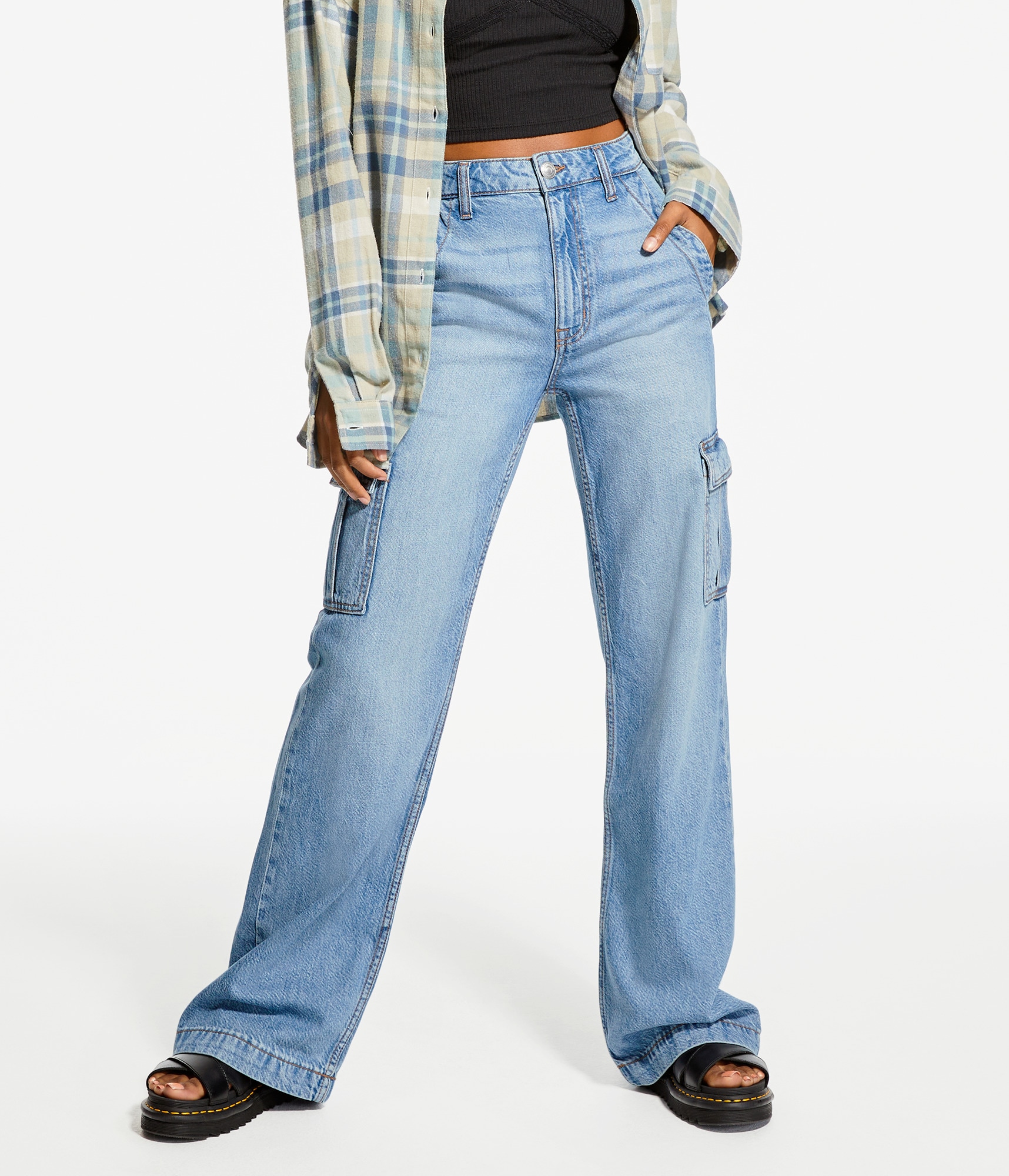 ★KIRSH★ Vintage Cargo Wide Fit Denim Pants Blue MUSINSA | KIRSH Vintage Cargo Wide Fit Denim Pants [Blue]