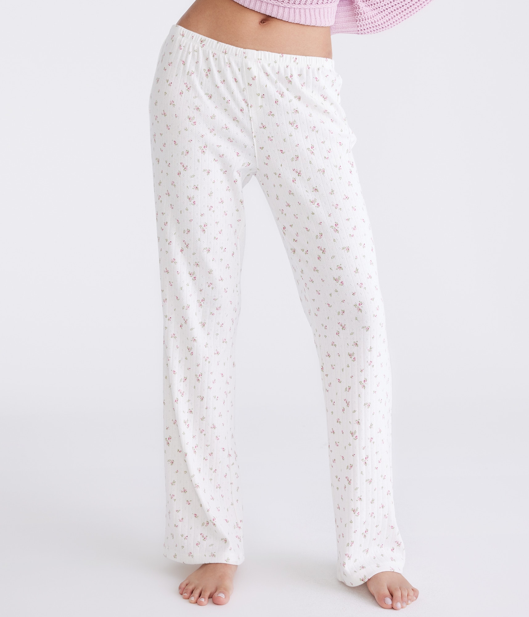 Printed Pointelle Sleep Pants
