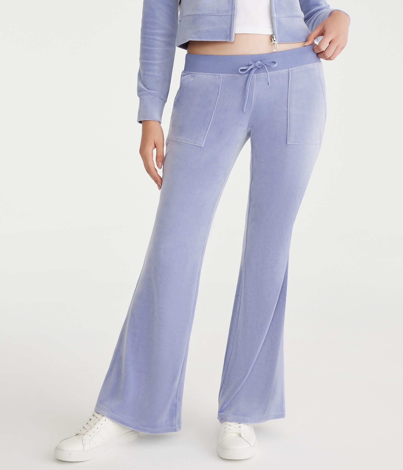 Juicy Couture Bling Velour Pocket Flare Pants