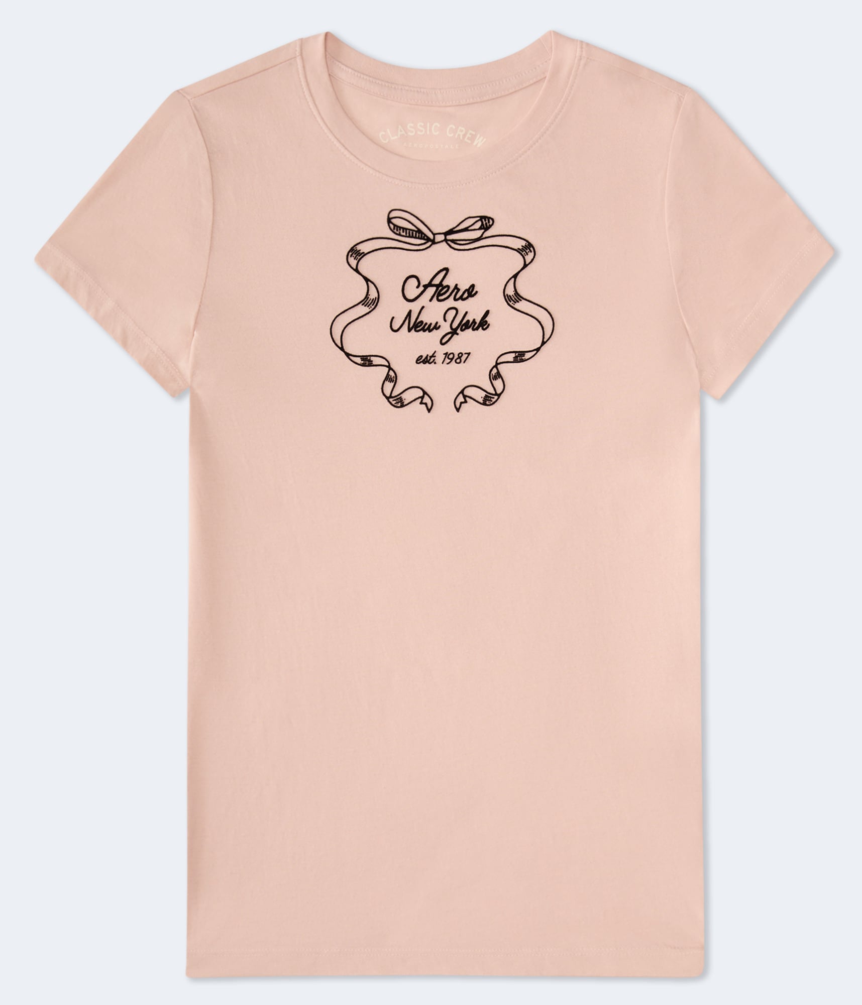 Aero New York Ribbon Flocked Graphic Tee