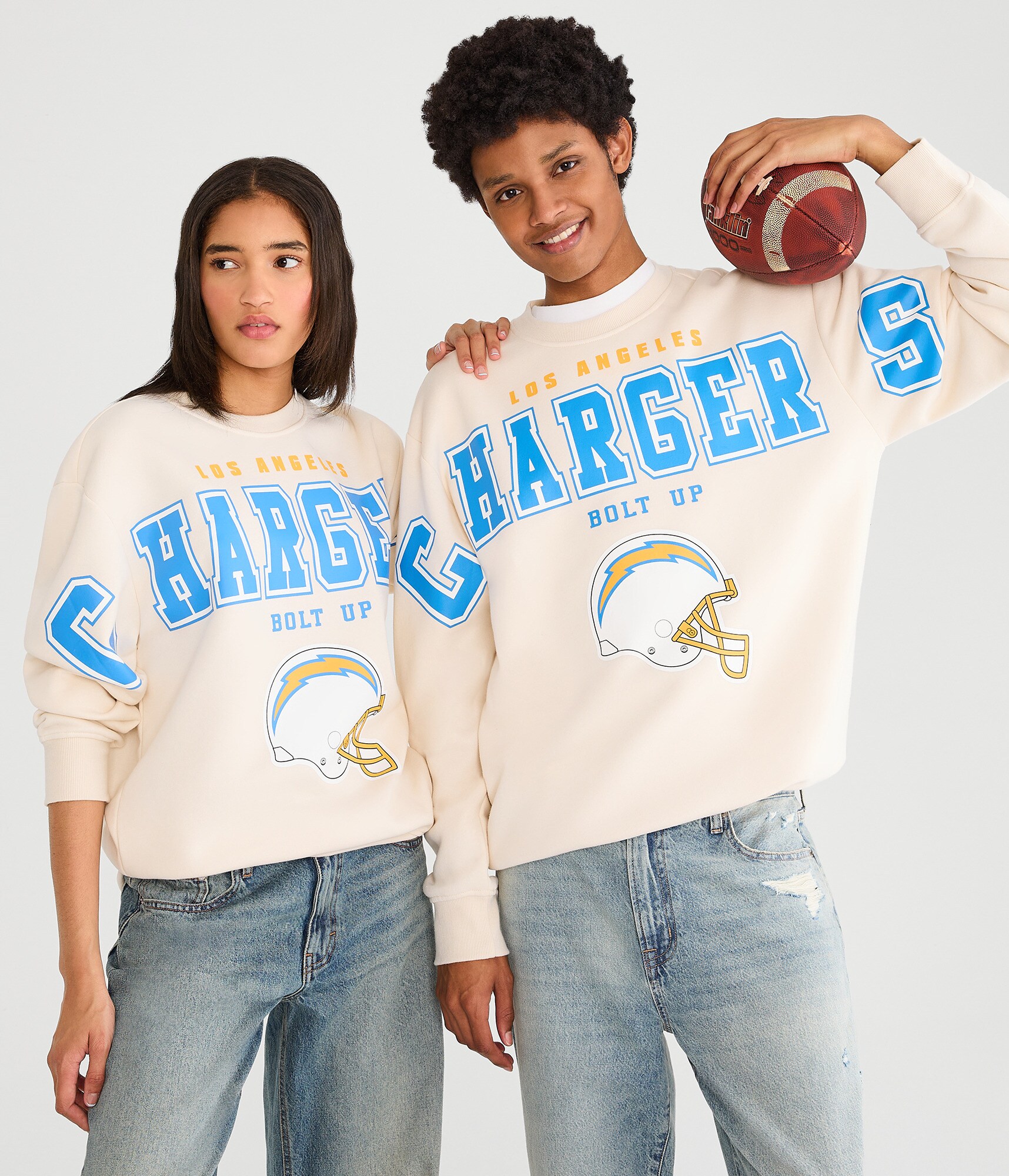 トップス CrableSportswear CHARGERS Sweatshirt L Los Angeles Chargers Crew Sweatshirt