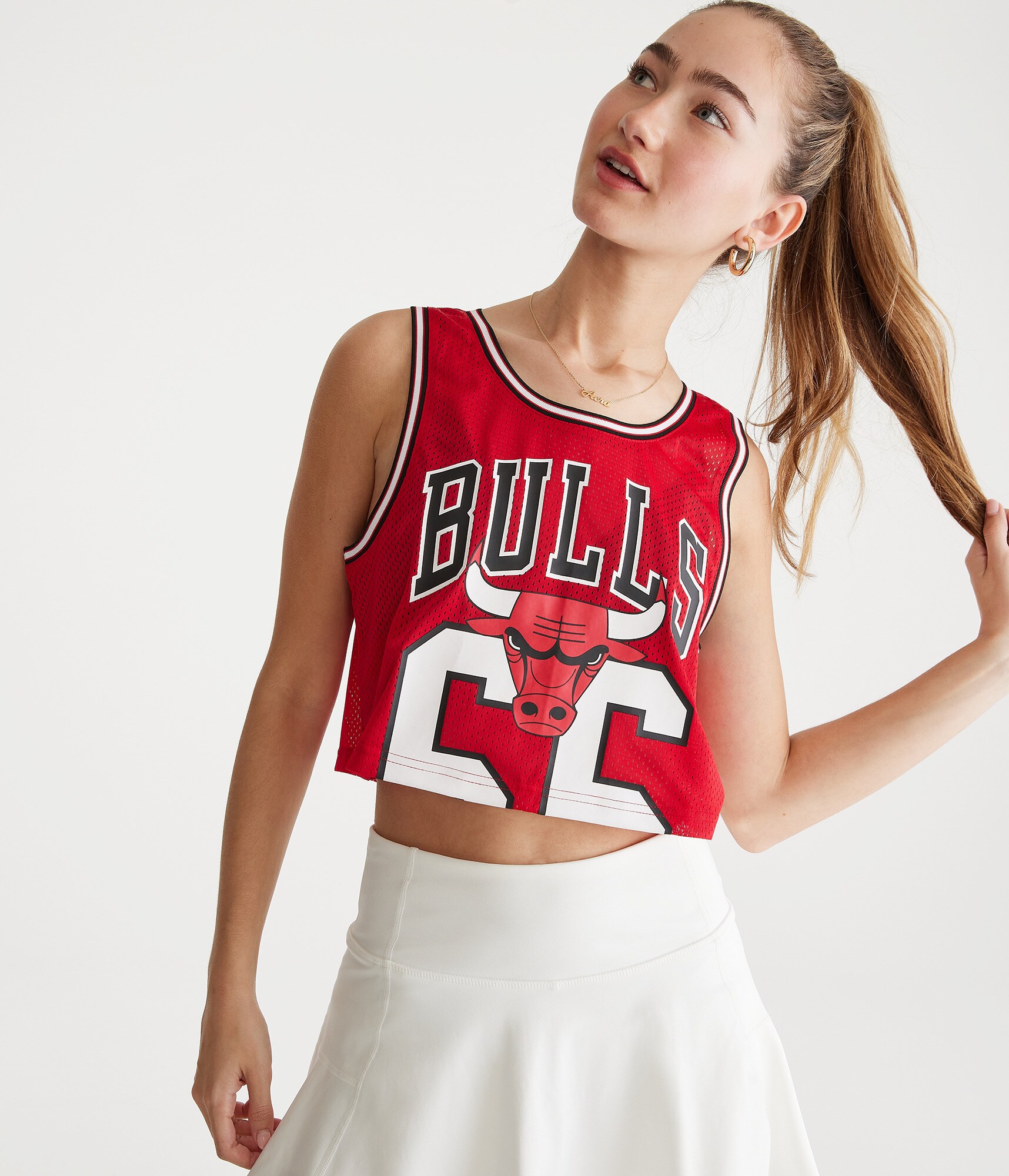 Bubbles - melt the lady cropped jersey gry×bk×iv Bubbles™ The Power Puff Girls™ Raw Hem Crop Spirit Jersey®