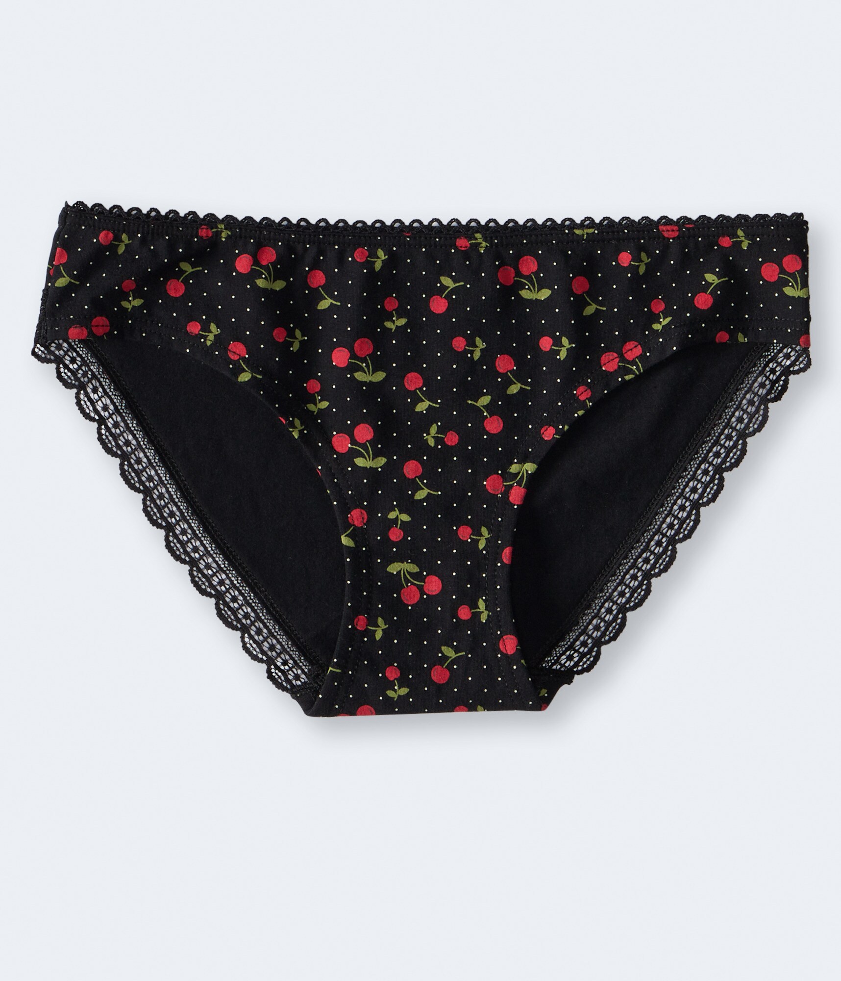 Cherry Lace-Trim Bikini