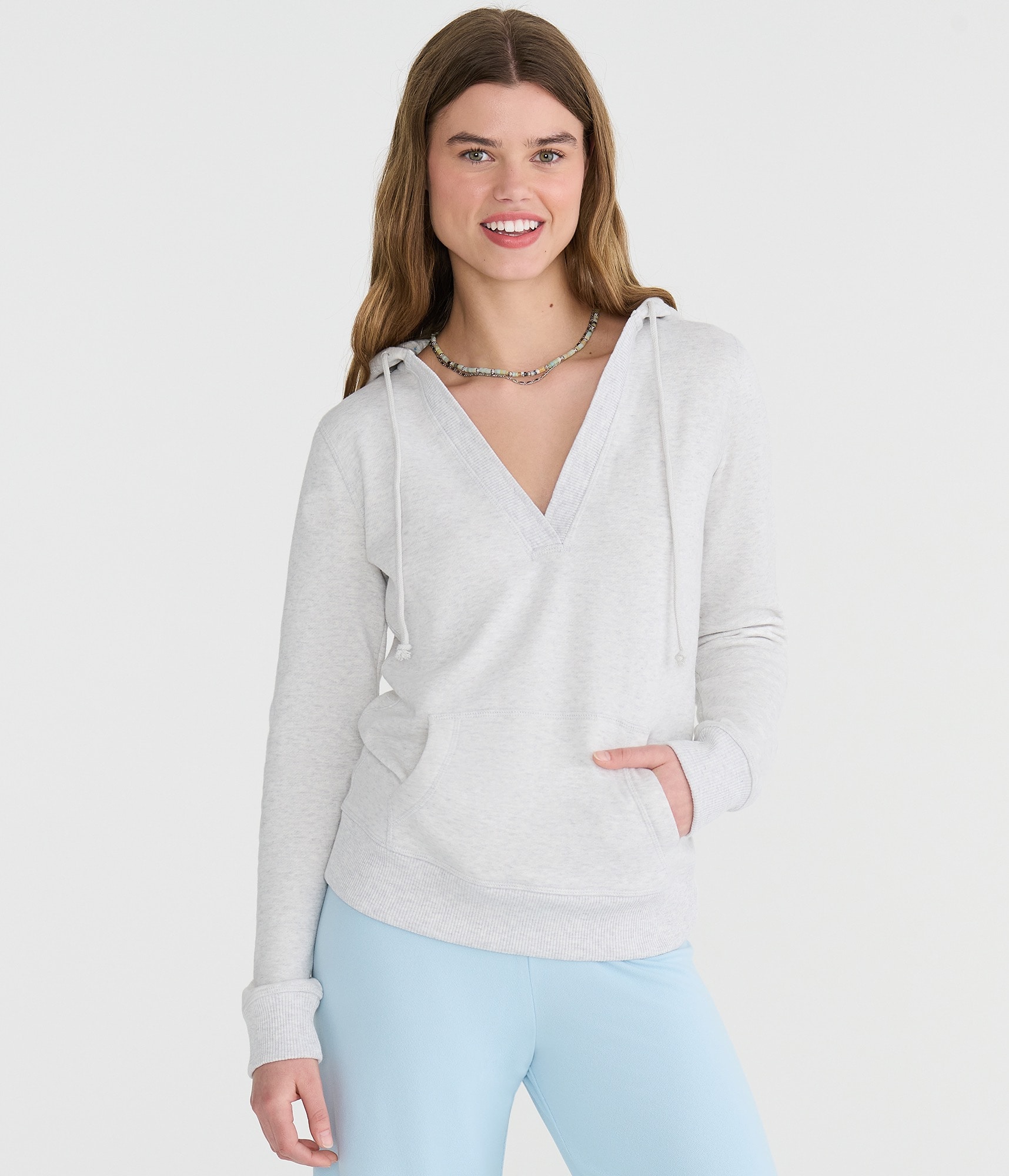 Cloud Soft V-Neck Pullover Hoodie