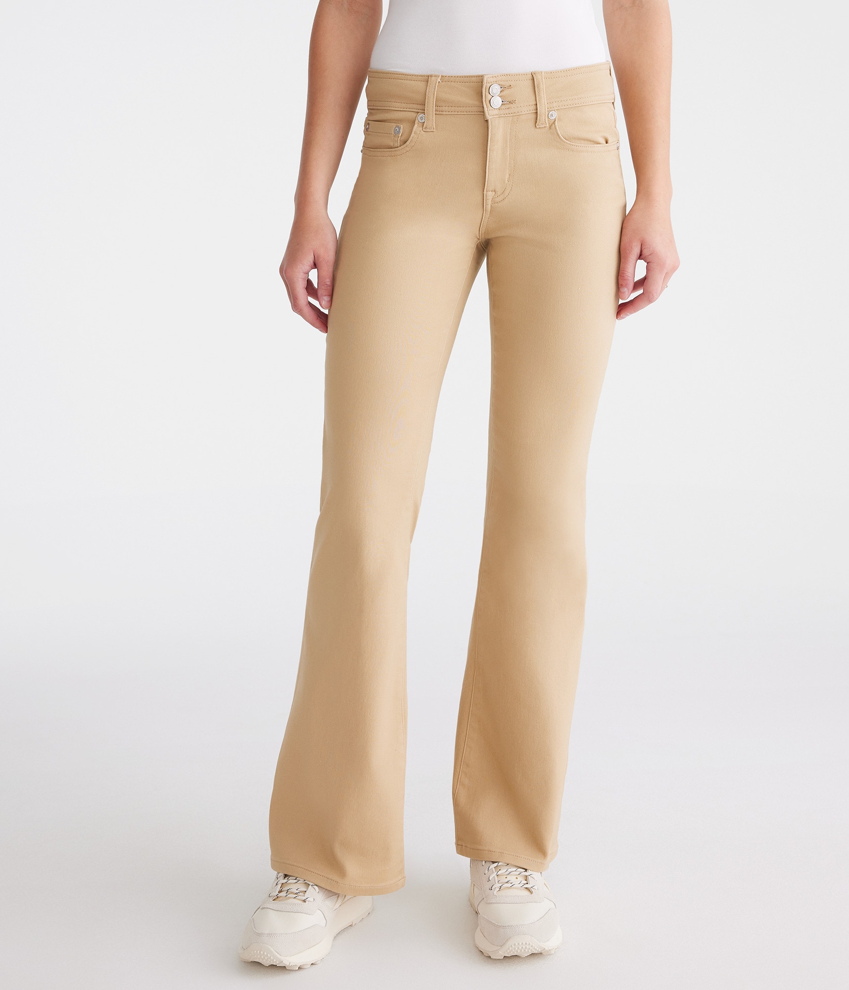 Mid-Rise Flare Uniform Pants