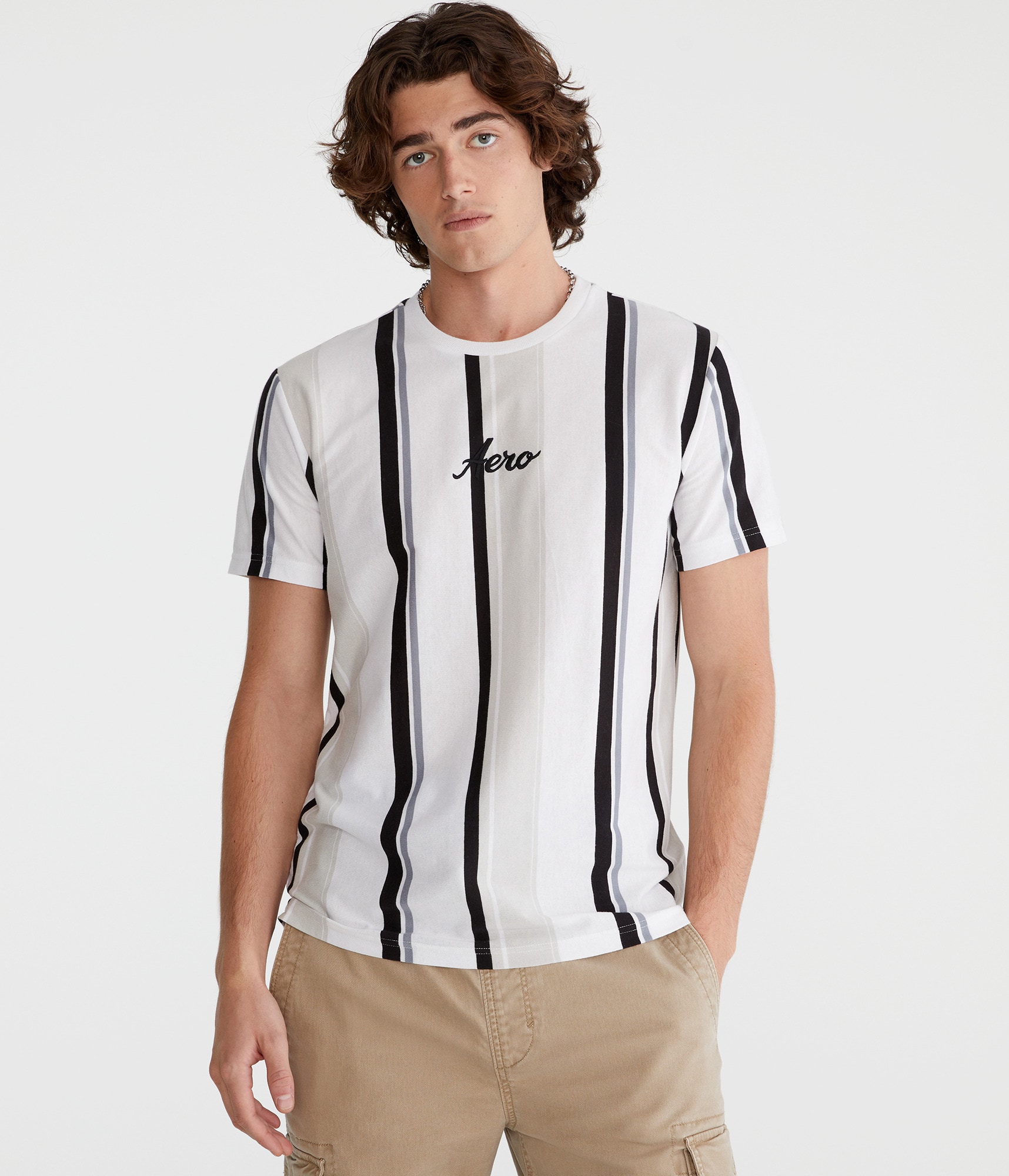 OVER THE STRIPES × BEAMS 
ミッキーマウスウオッチ Aero Vertical Stripe Graphic Tee