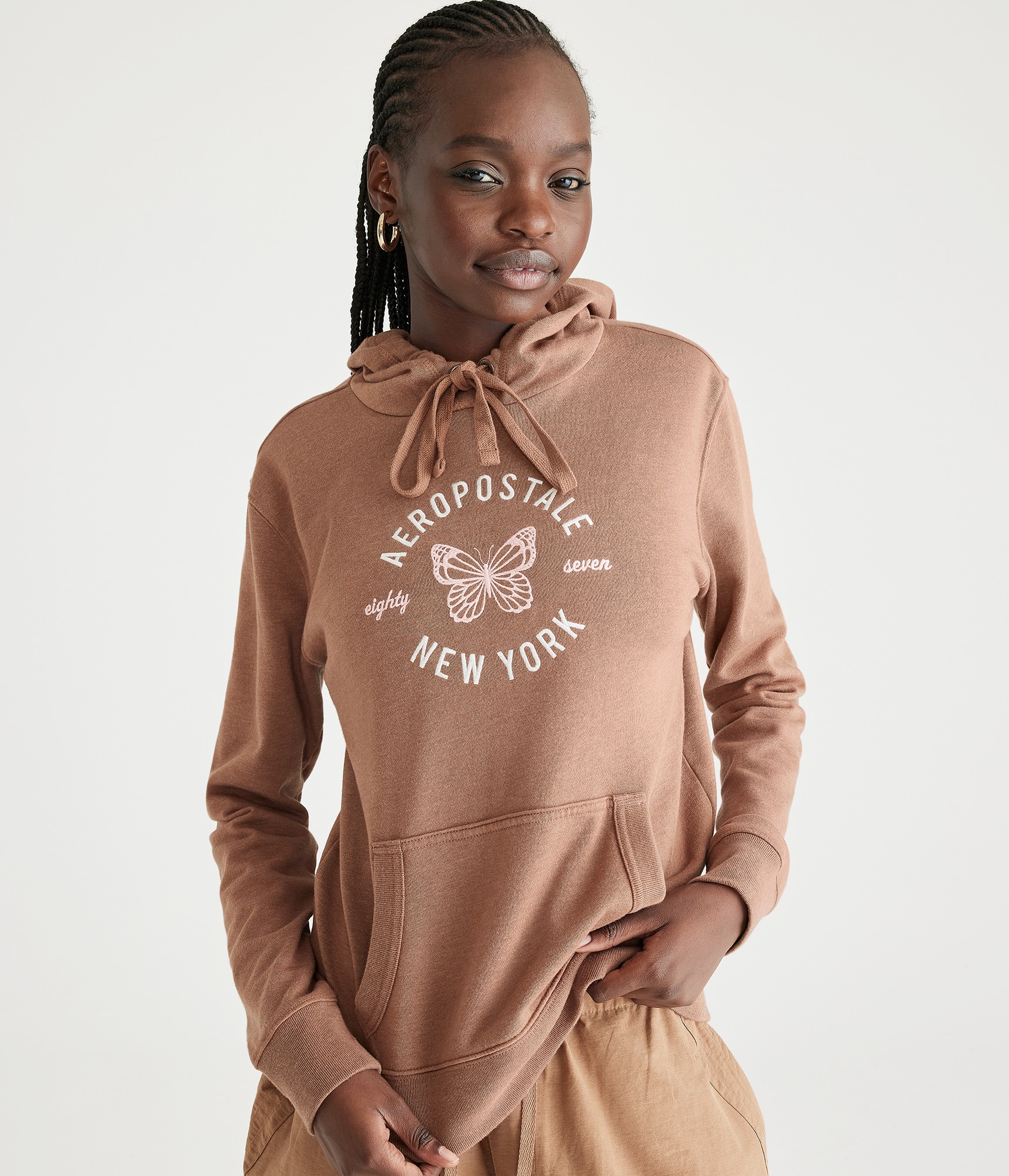 MEER. PeAR SWEAT NYV スウェット Aeropostale New York Butterfly Pullover Hoodie