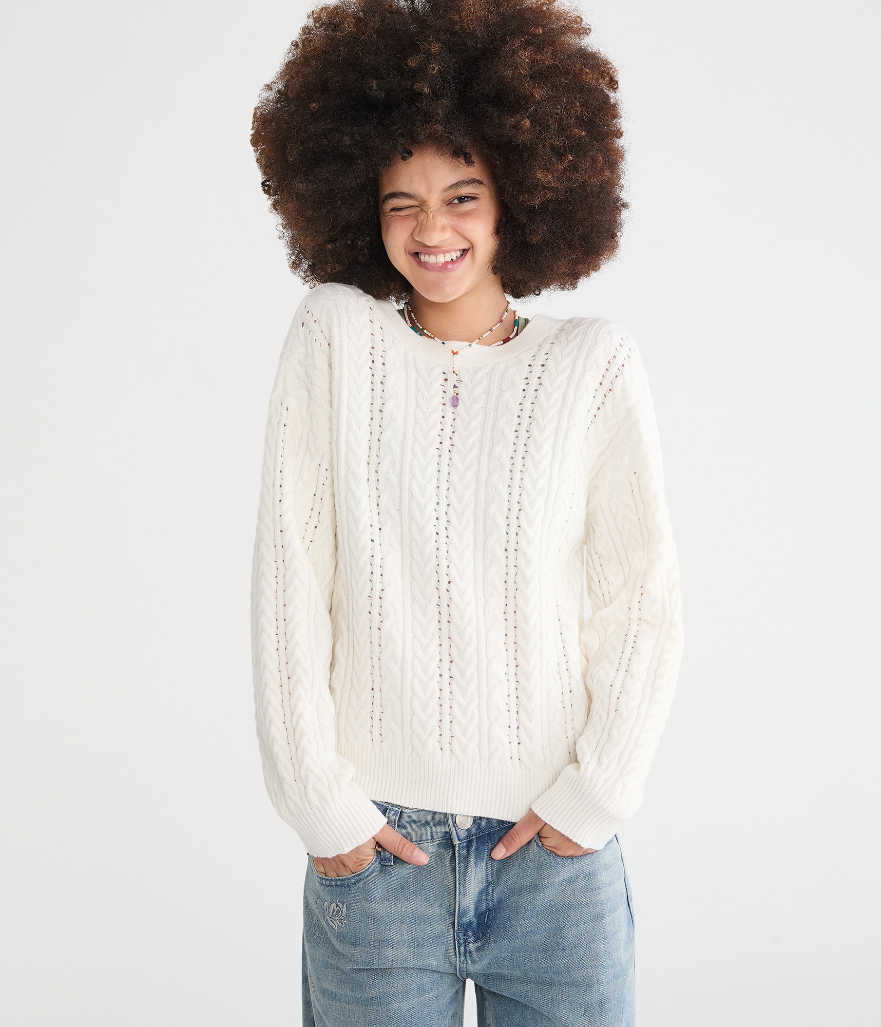 Cable Knit Reversible Tie Cardigan