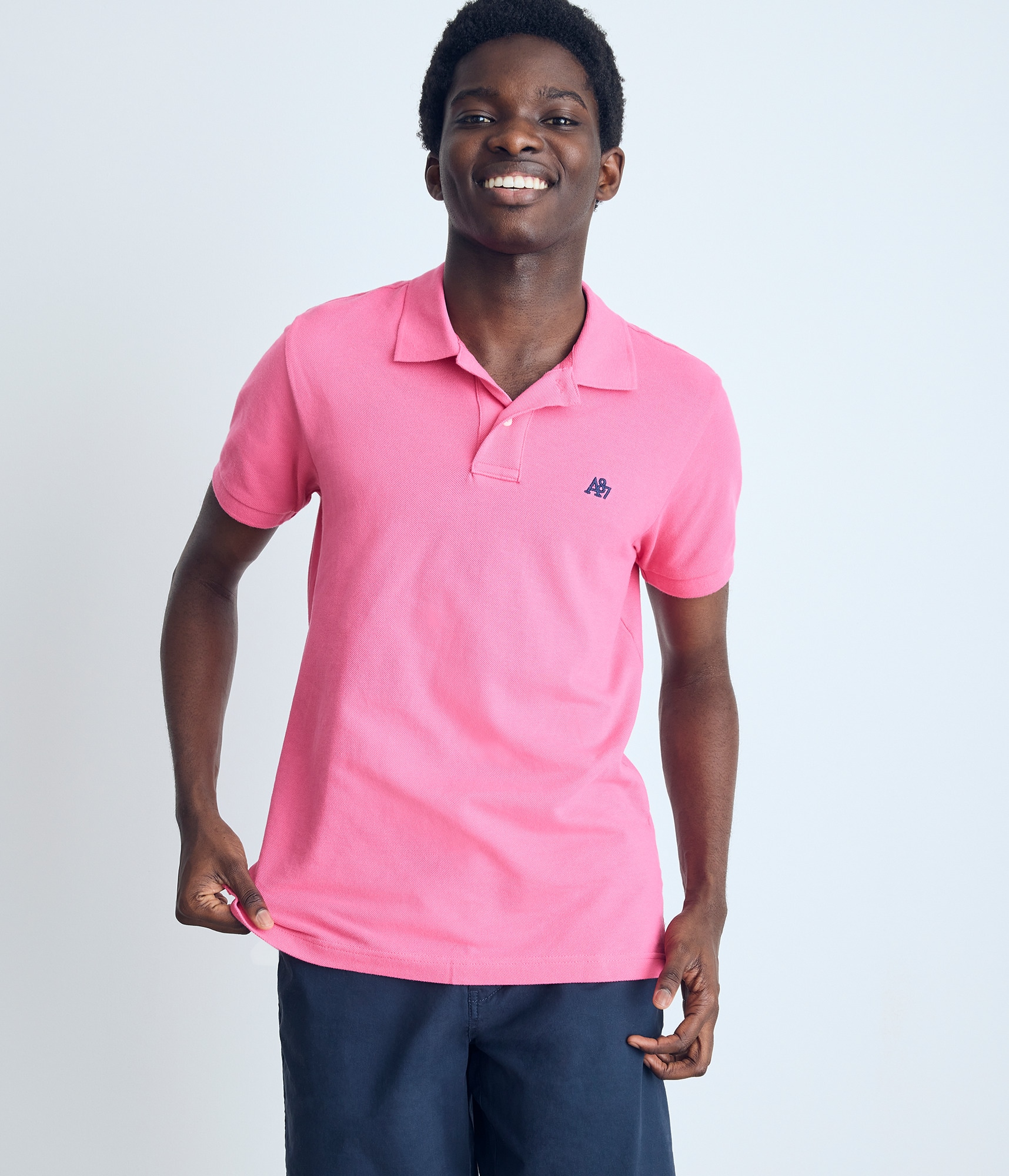 rosémuse logo embroidery pleats polo op logo embroidery pleats
