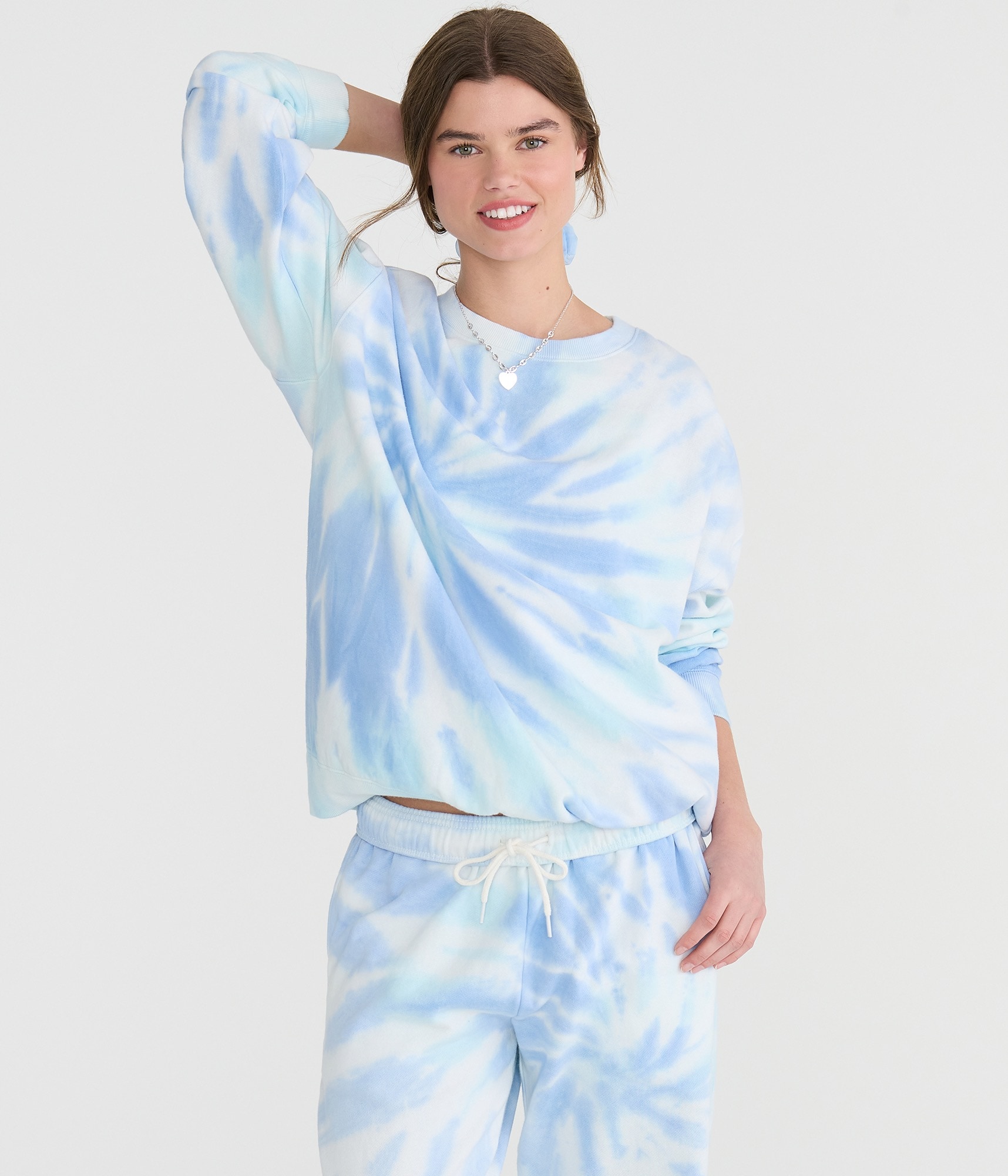 Cloud Soft Tie-Dye Oversized Crew Sweatshirt